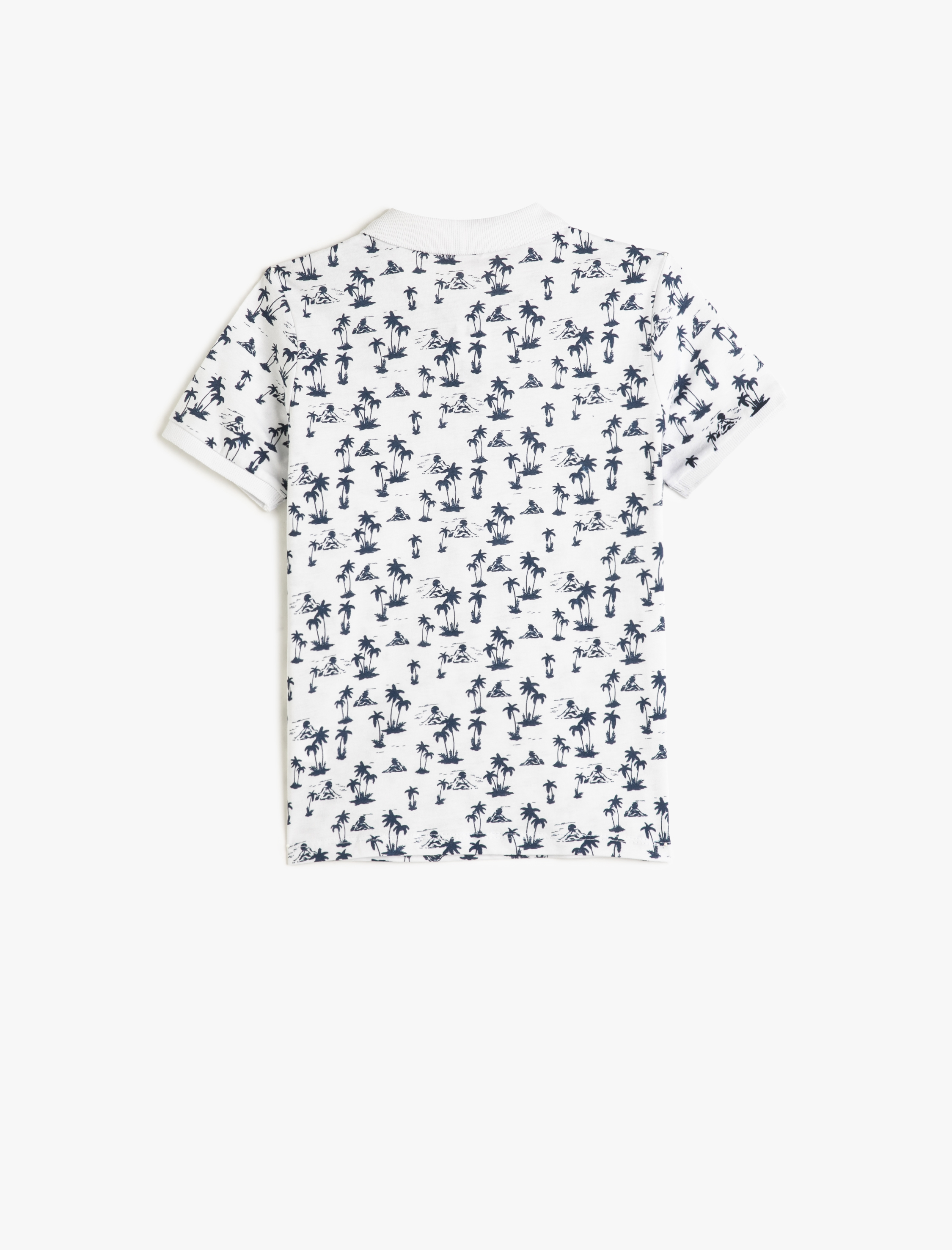  Erkek Çocuk Polo Yaka Tişört Kısa Kollu Baskılı Pamuklu