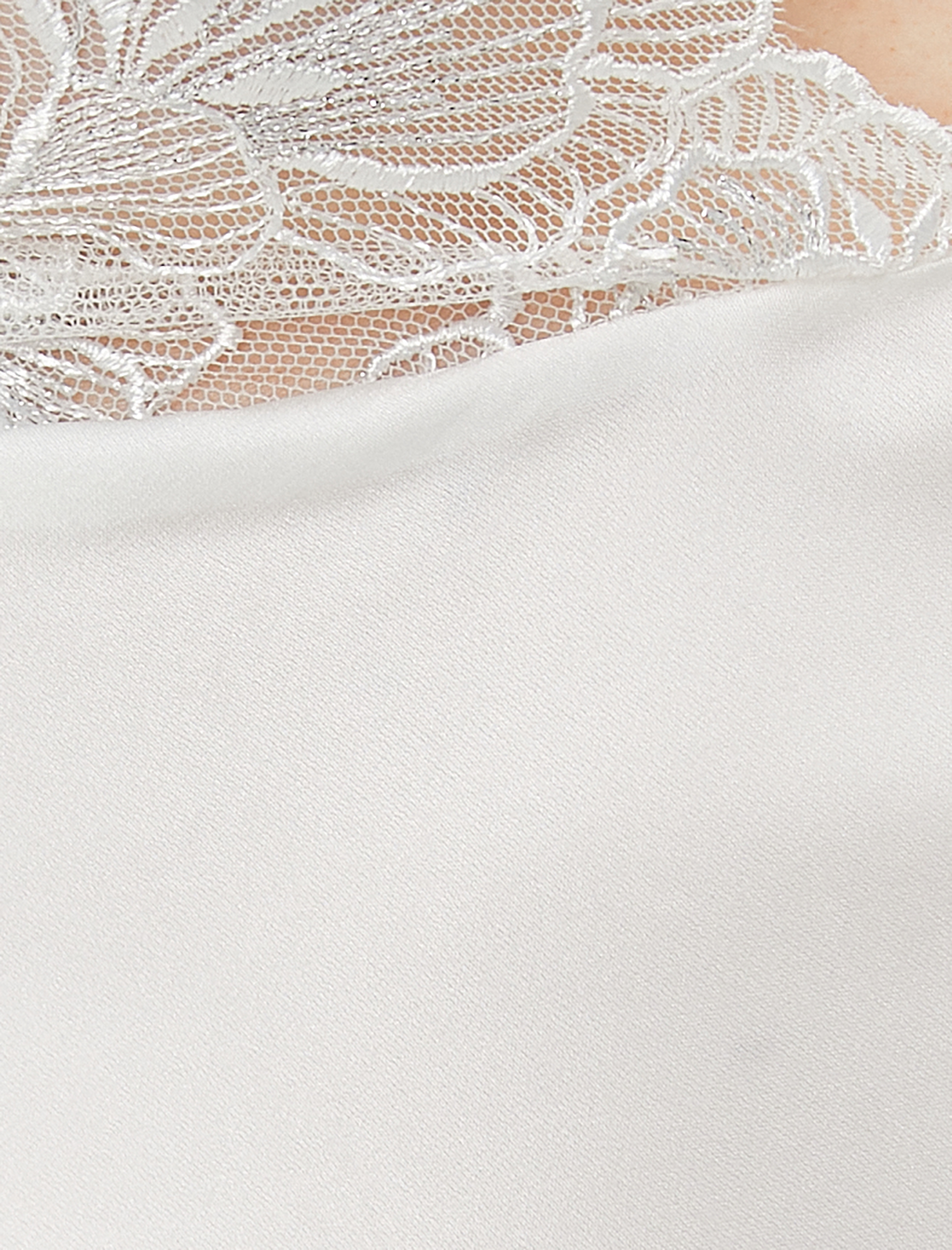 Saten Pijama Üstü Bridal Dantelli İnce Askılı