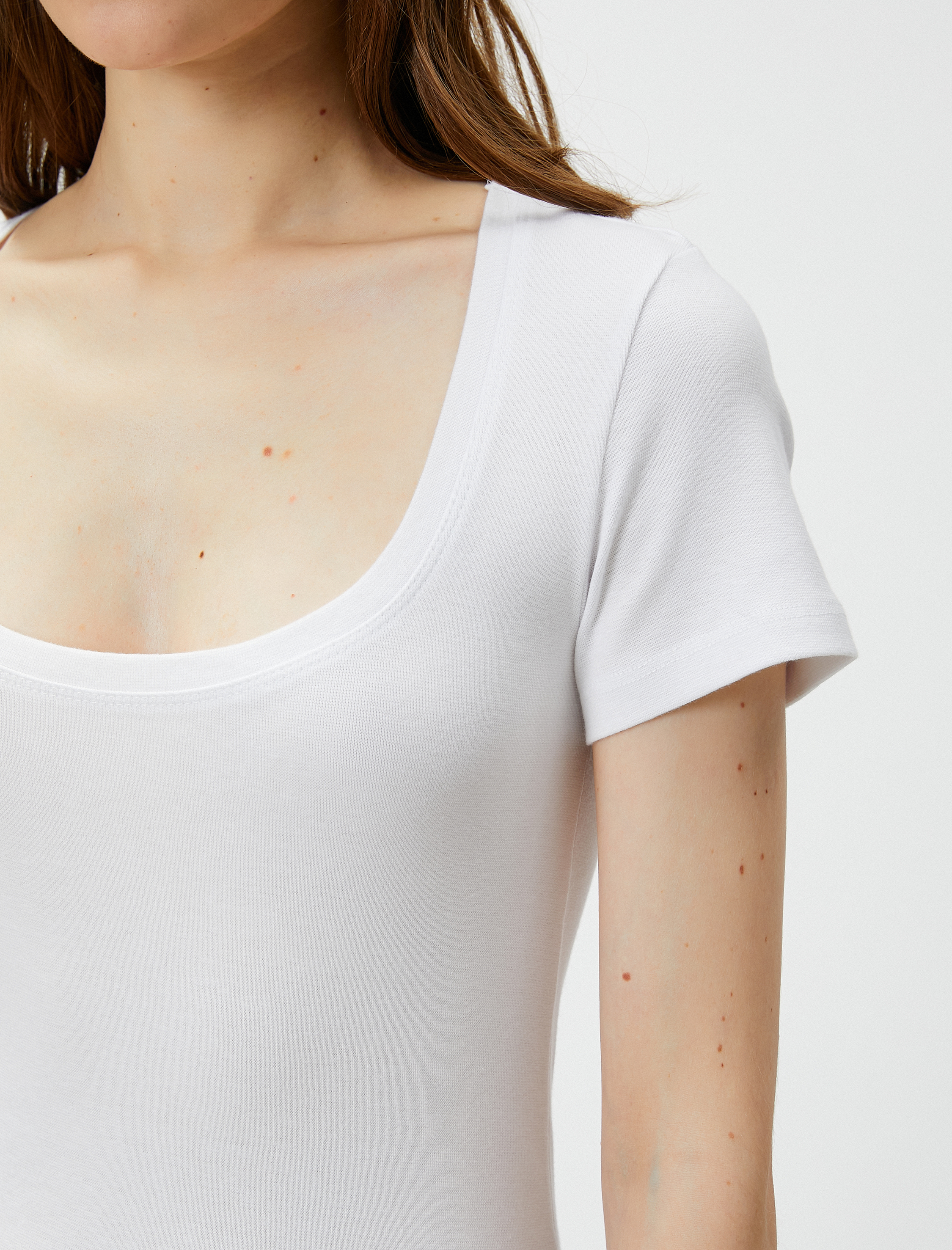   Basic Tişört U Yaka Pamuklu