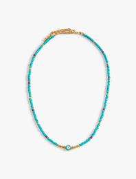 Boncuklu Kolye Nazar Boncuğu Detaylı