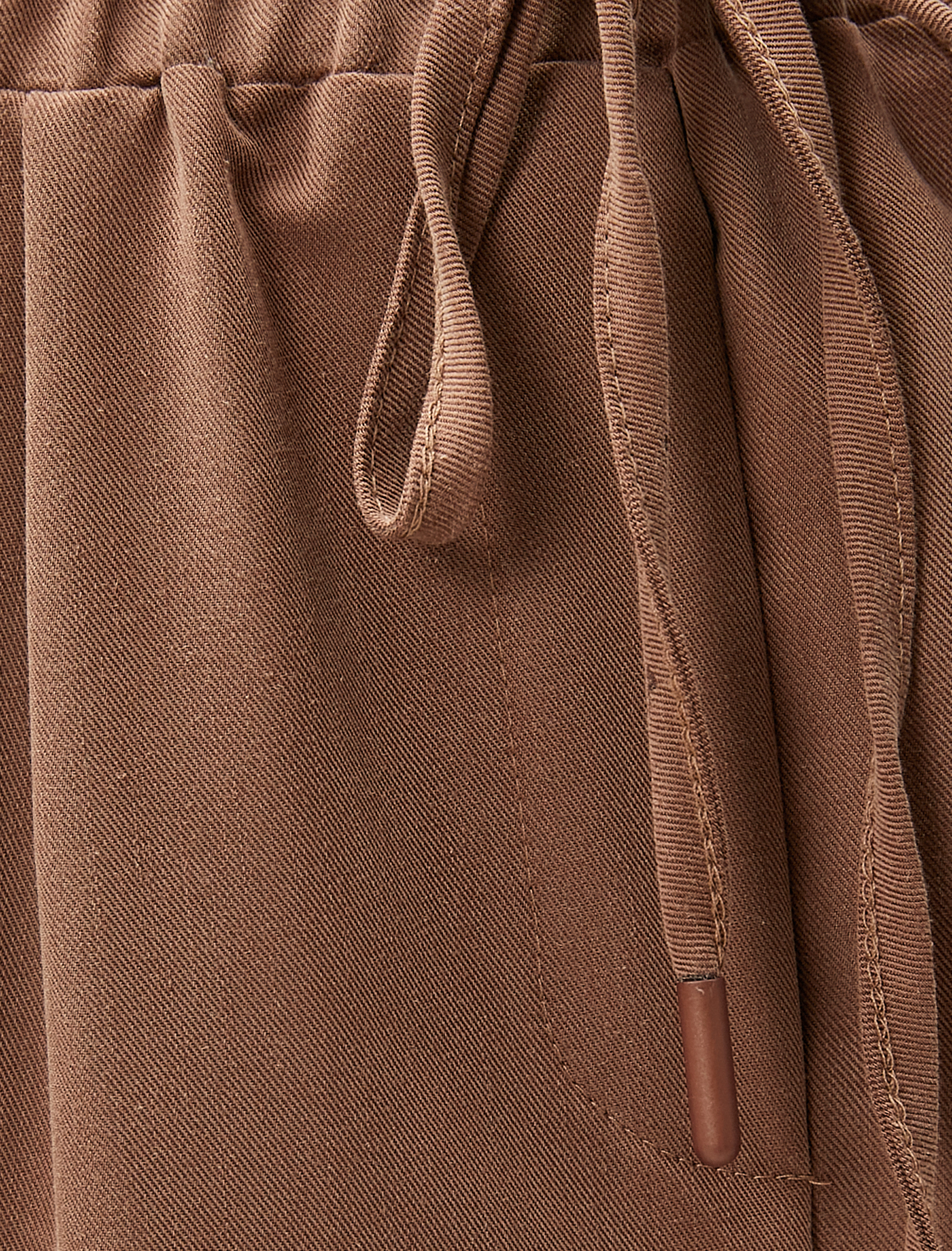   Beli Bağlamalı Pantolon Düz Paça Modal Karışımlı