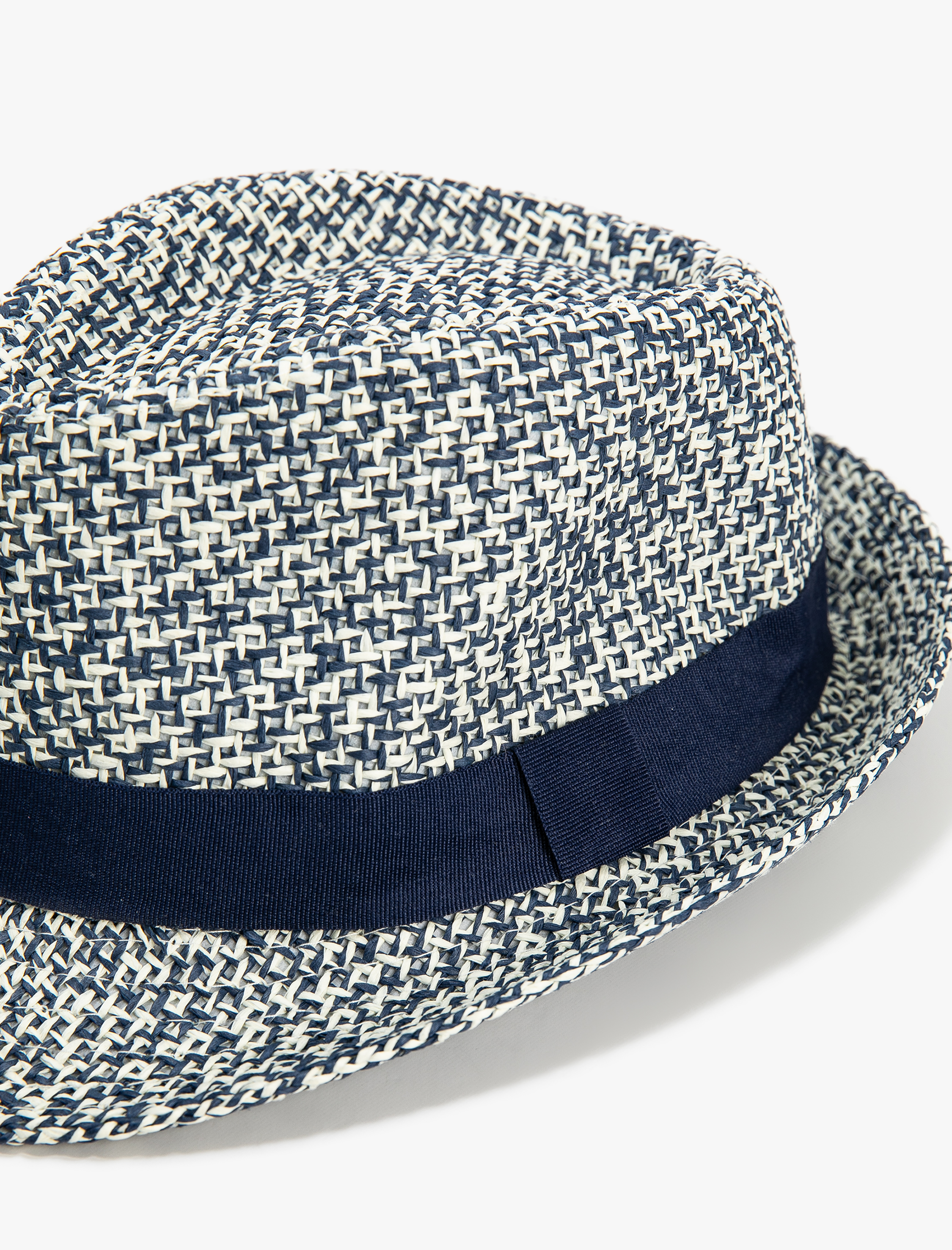  Erkek Çocuk Hasır Fötr Şapka Bant Detaylı