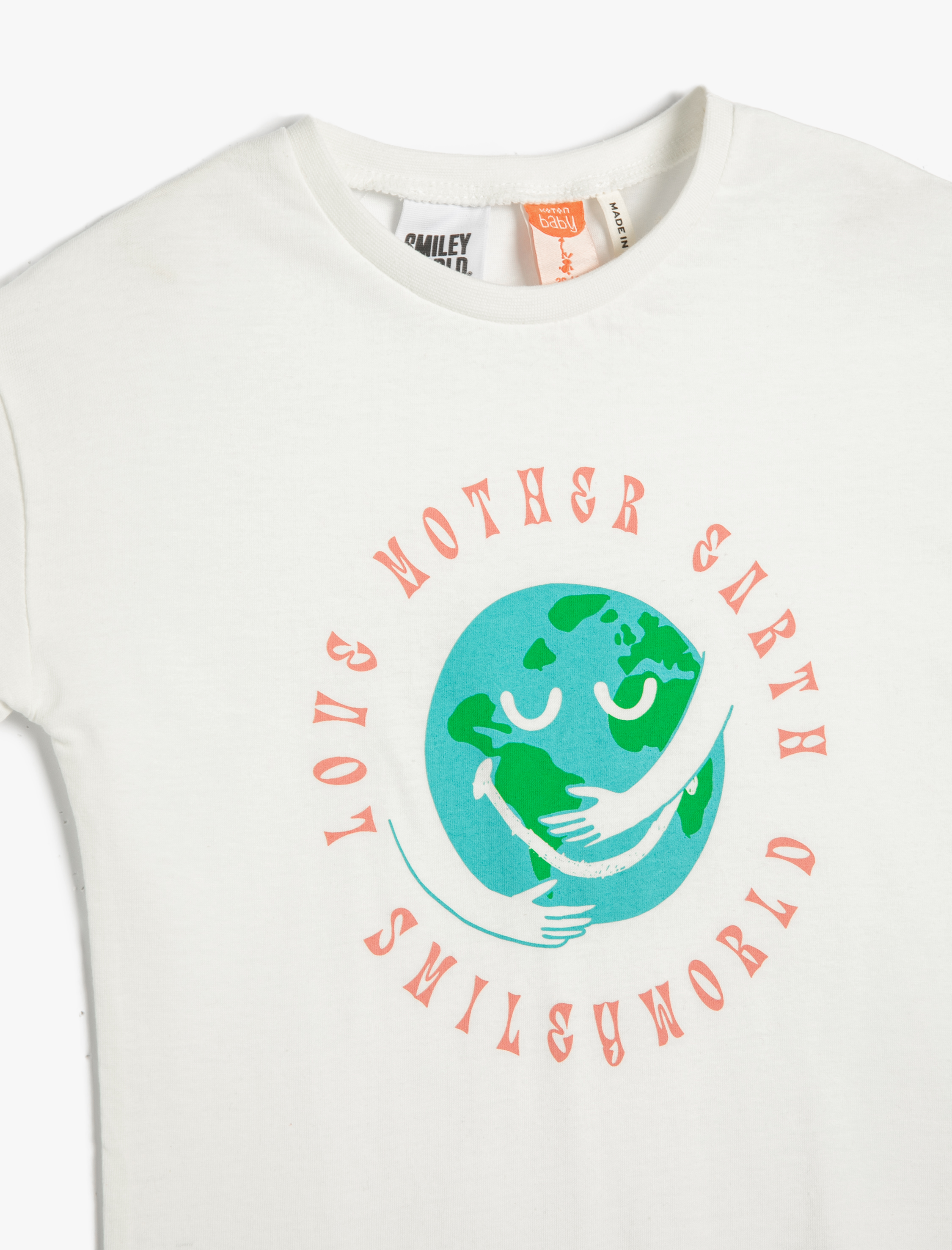 Kız Bebek SmileyWorld® Tişört Lisanslı Kısa Kollu Bisiklet Yaka Pamuklu