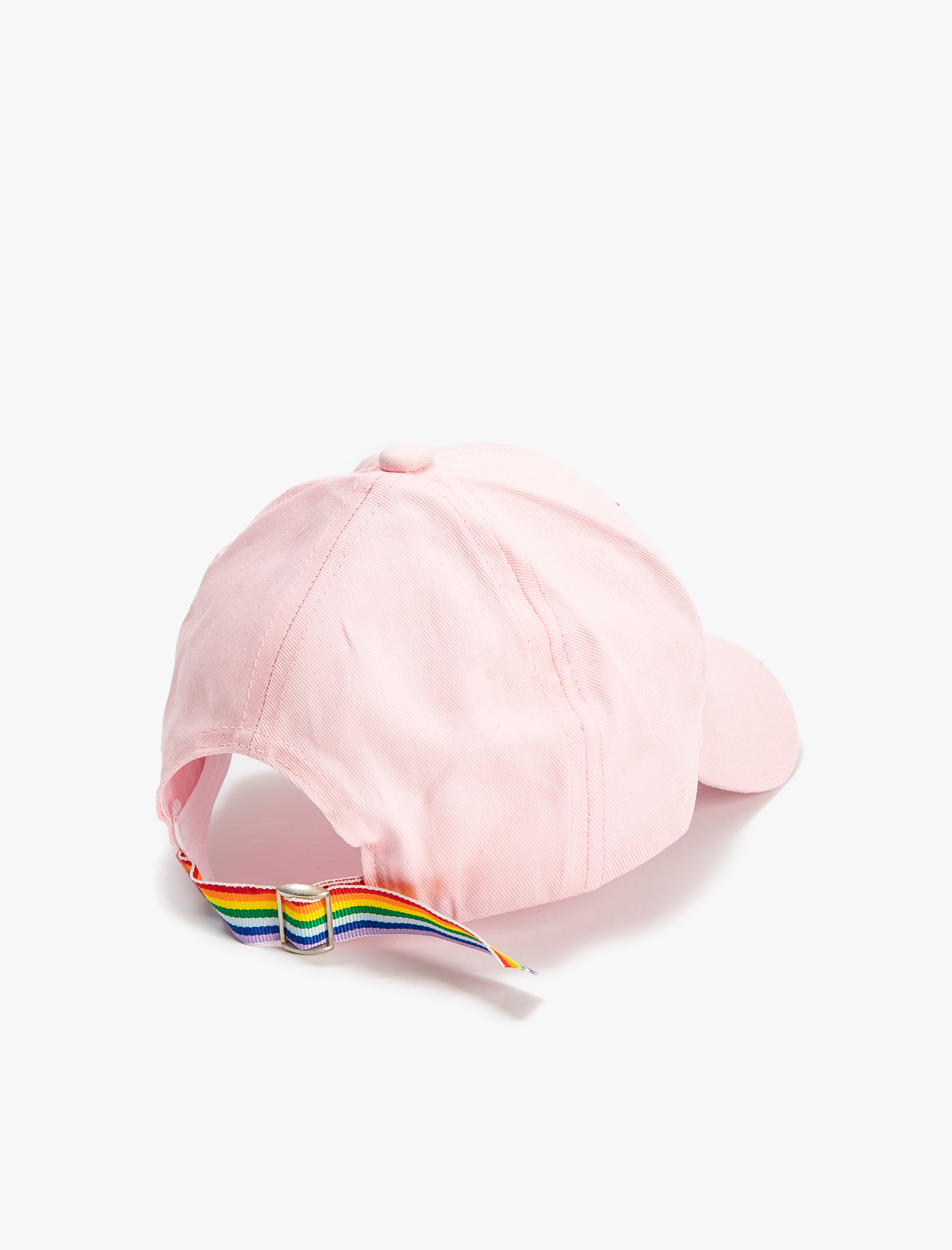  Kız Çocuk Cap Şapka Pamuklu Gökkuşağı Aplike Detaylı