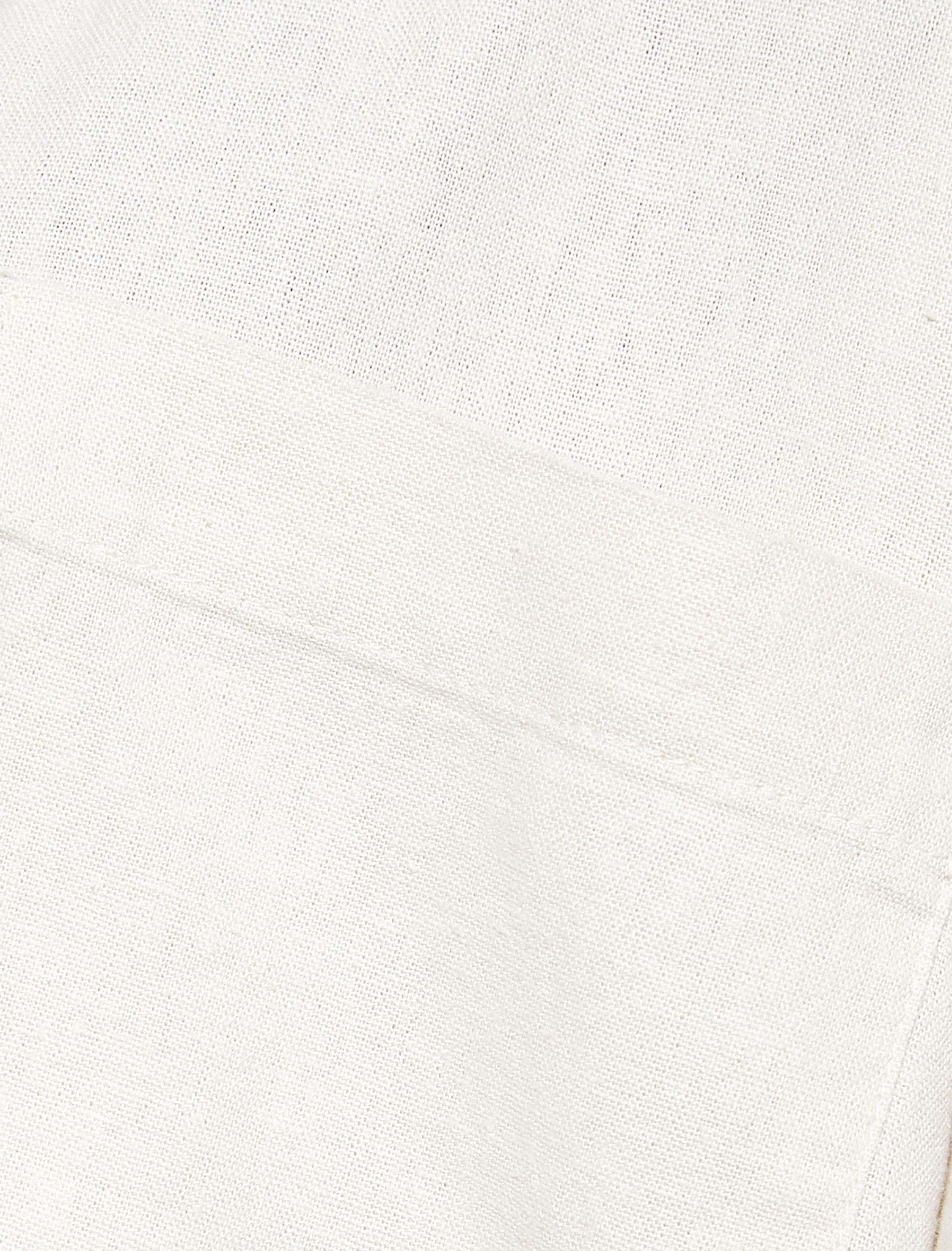   Oversize Gömlek Keten Karışımlı Düğmeli Uzun Kollu Cep Detaylı