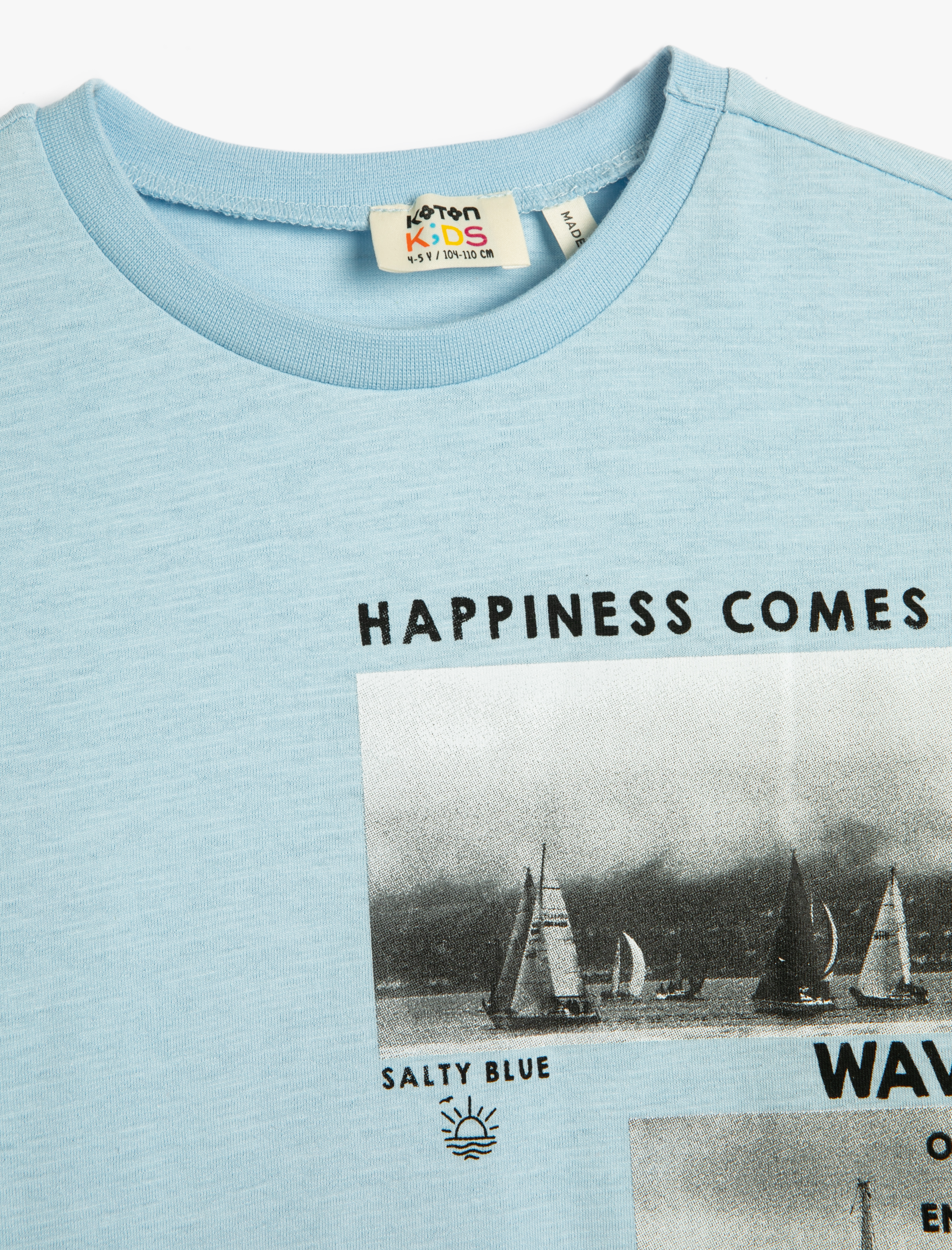  Erkek Çocuk Tişört Baskılı Kısa Kollu Bisiklet Yaka Pamuklu