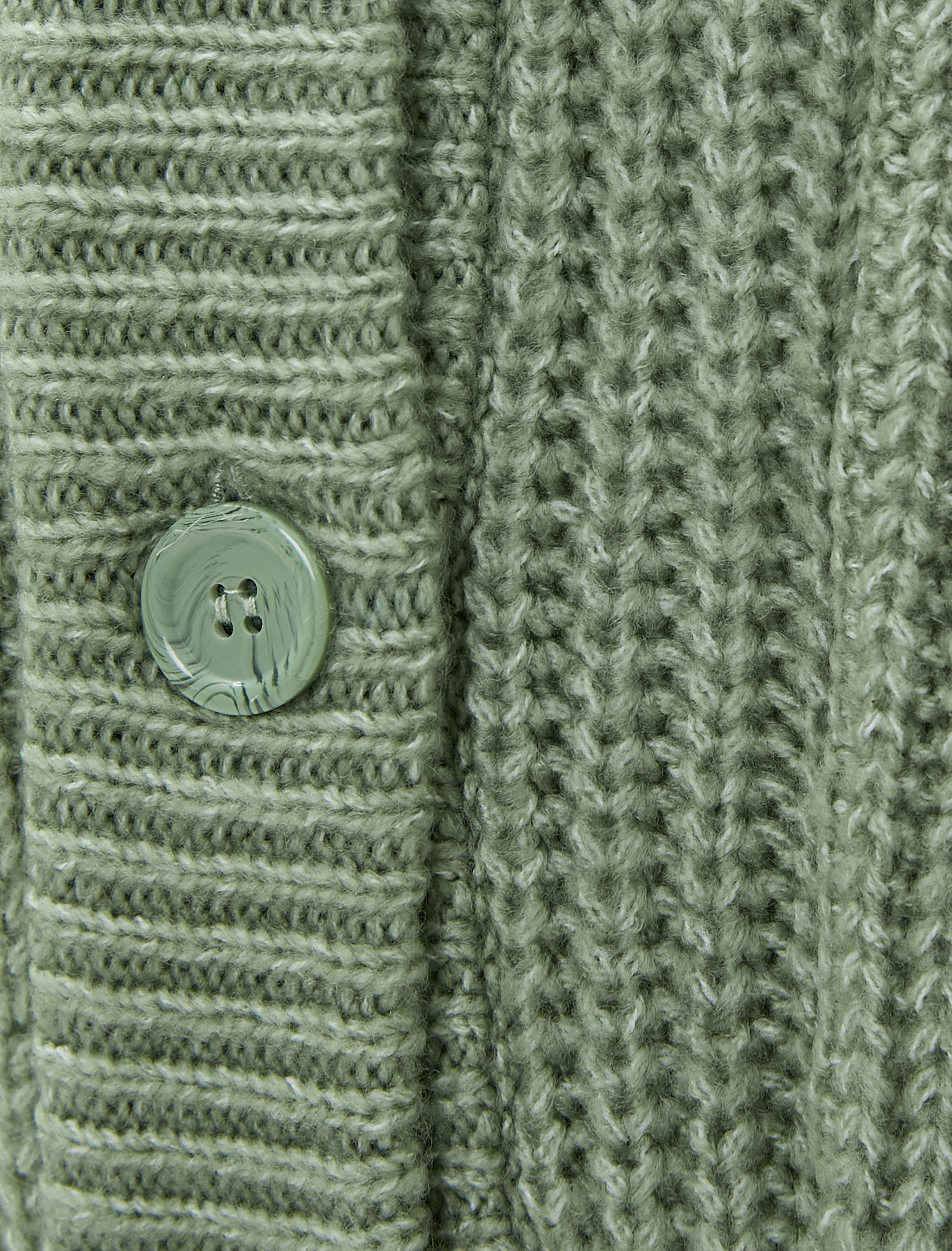   Örgü Hırka V Yaka Düğmeli