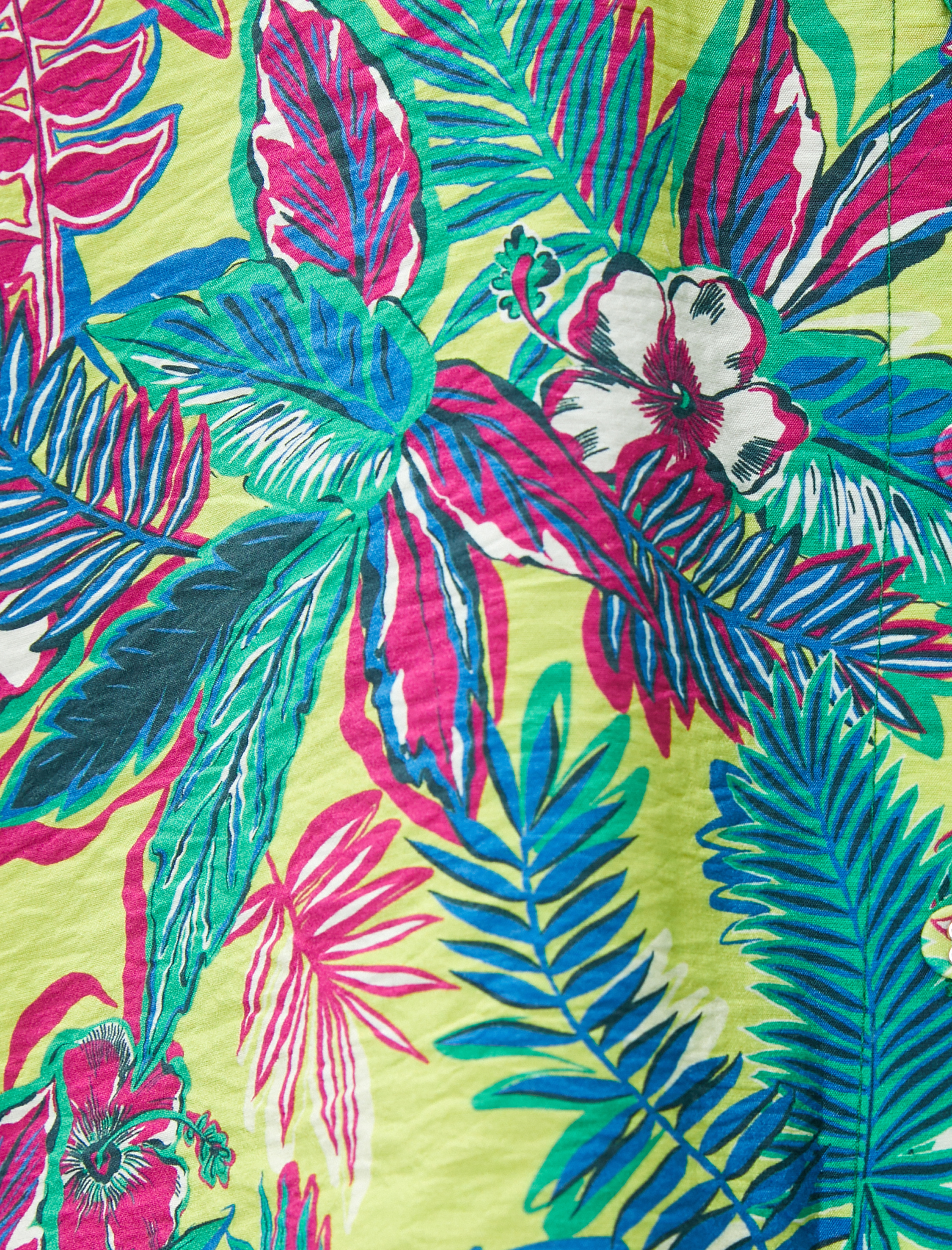   Cep Detaylı Kısa Kollu Hawaii Gömlek