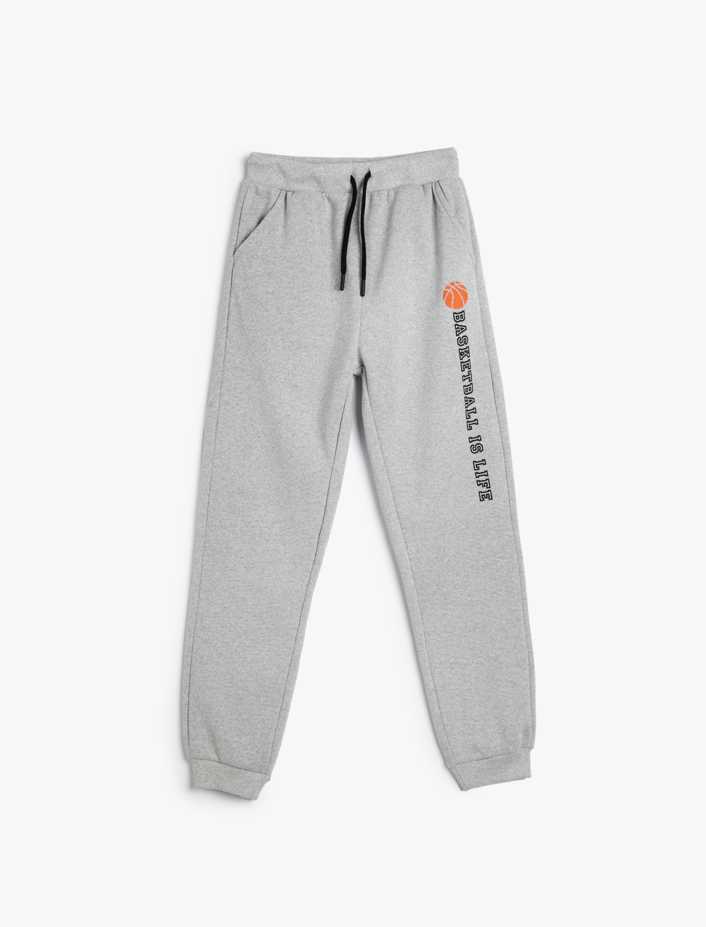  Erkek Çocuk Jogger Eşofman Altı Baskılı Beli Bağcıklı Paçası Lastikli