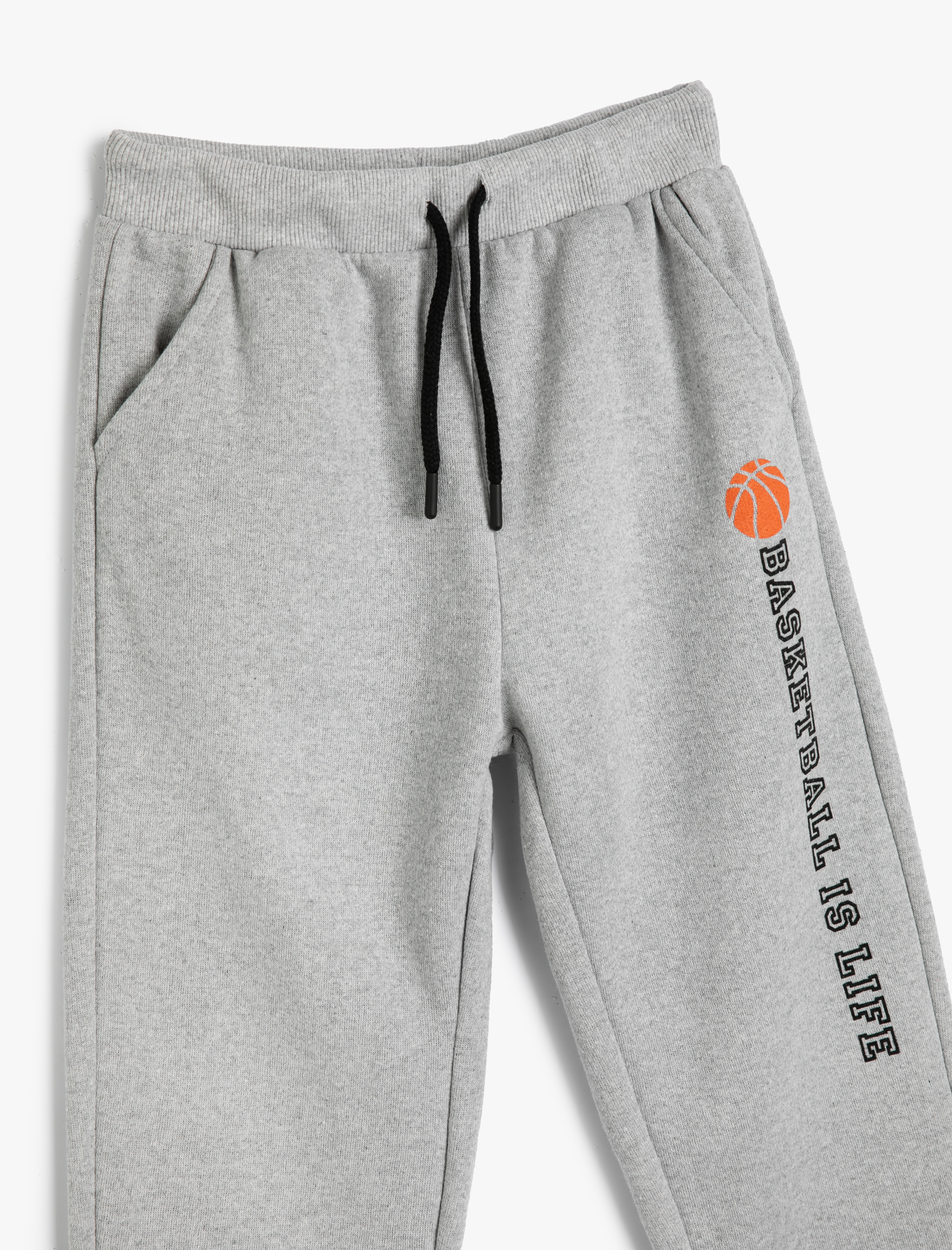  Erkek Çocuk Jogger Eşofman Altı Baskılı Beli Bağcıklı Paçası Lastikli