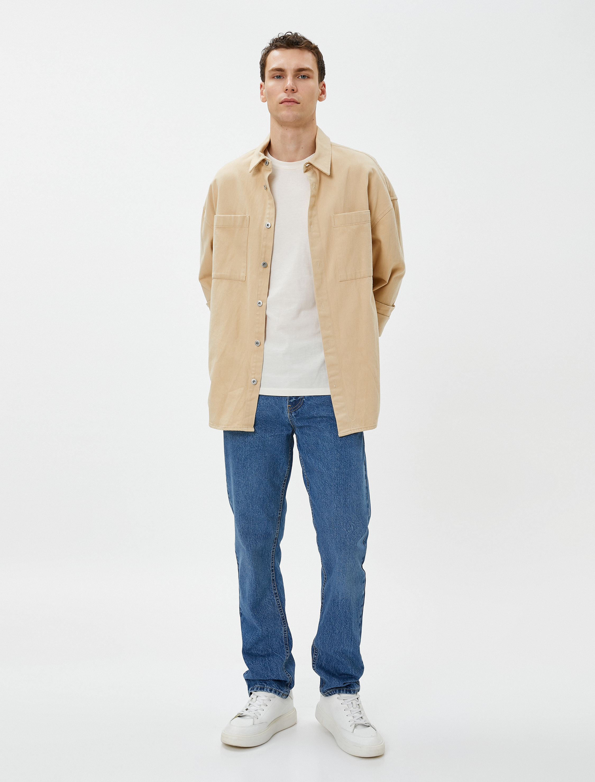   Straight Fit Boru Paça Kot Pantolon - Mark Jean