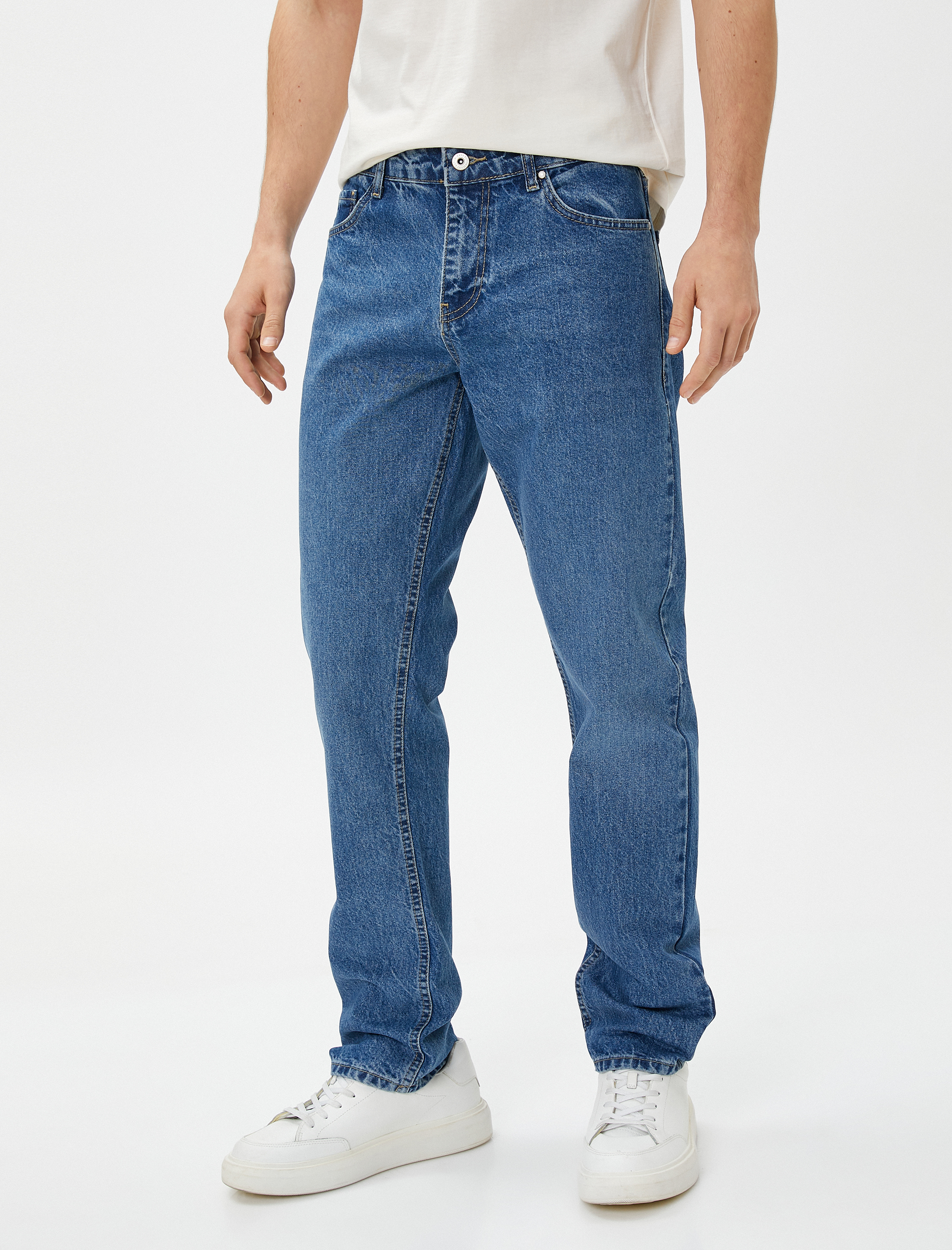   Straight Fit Boru Paça Kot Pantolon - Mark Jean