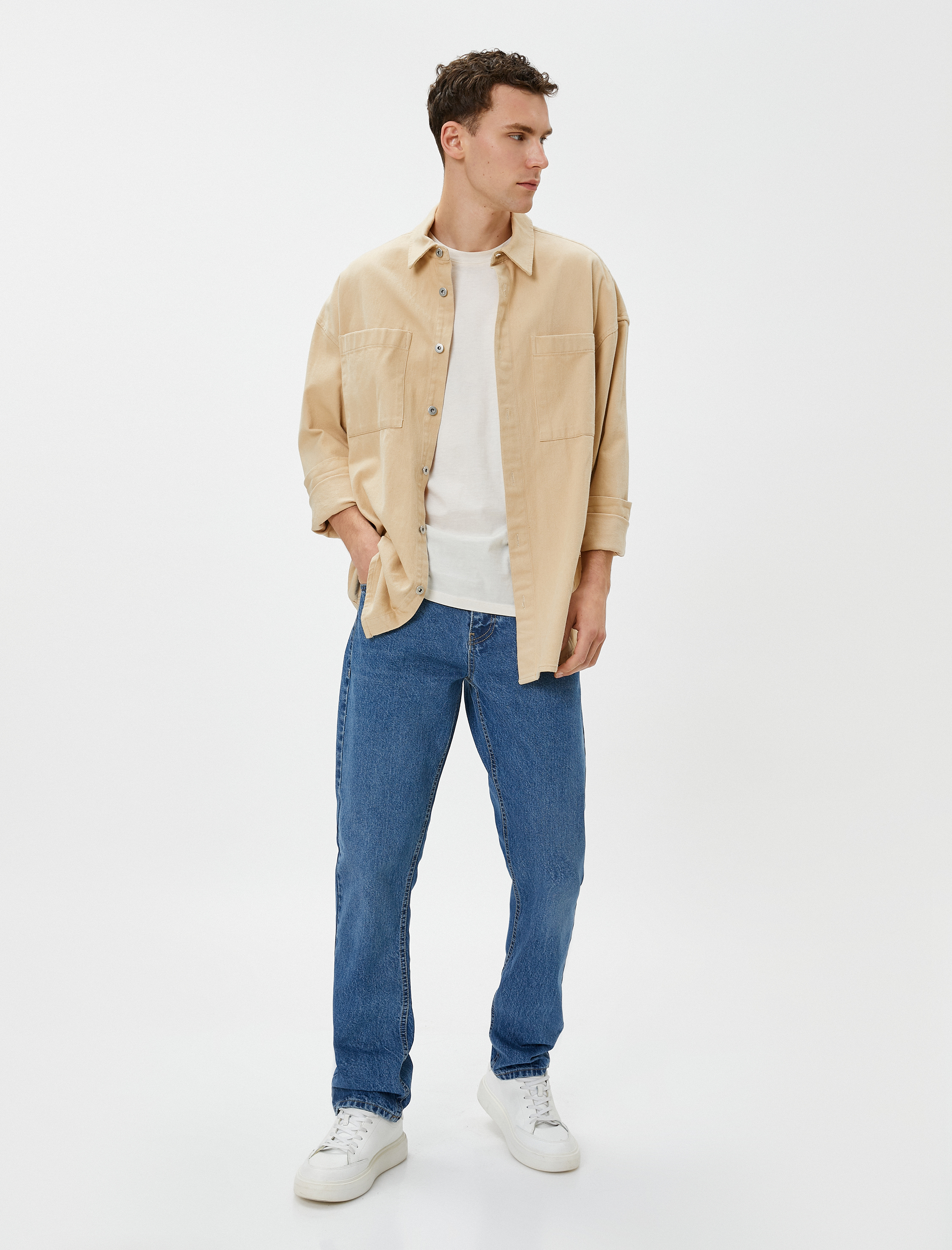   Straight Fit Boru Paça Kot Pantolon - Mark Jean