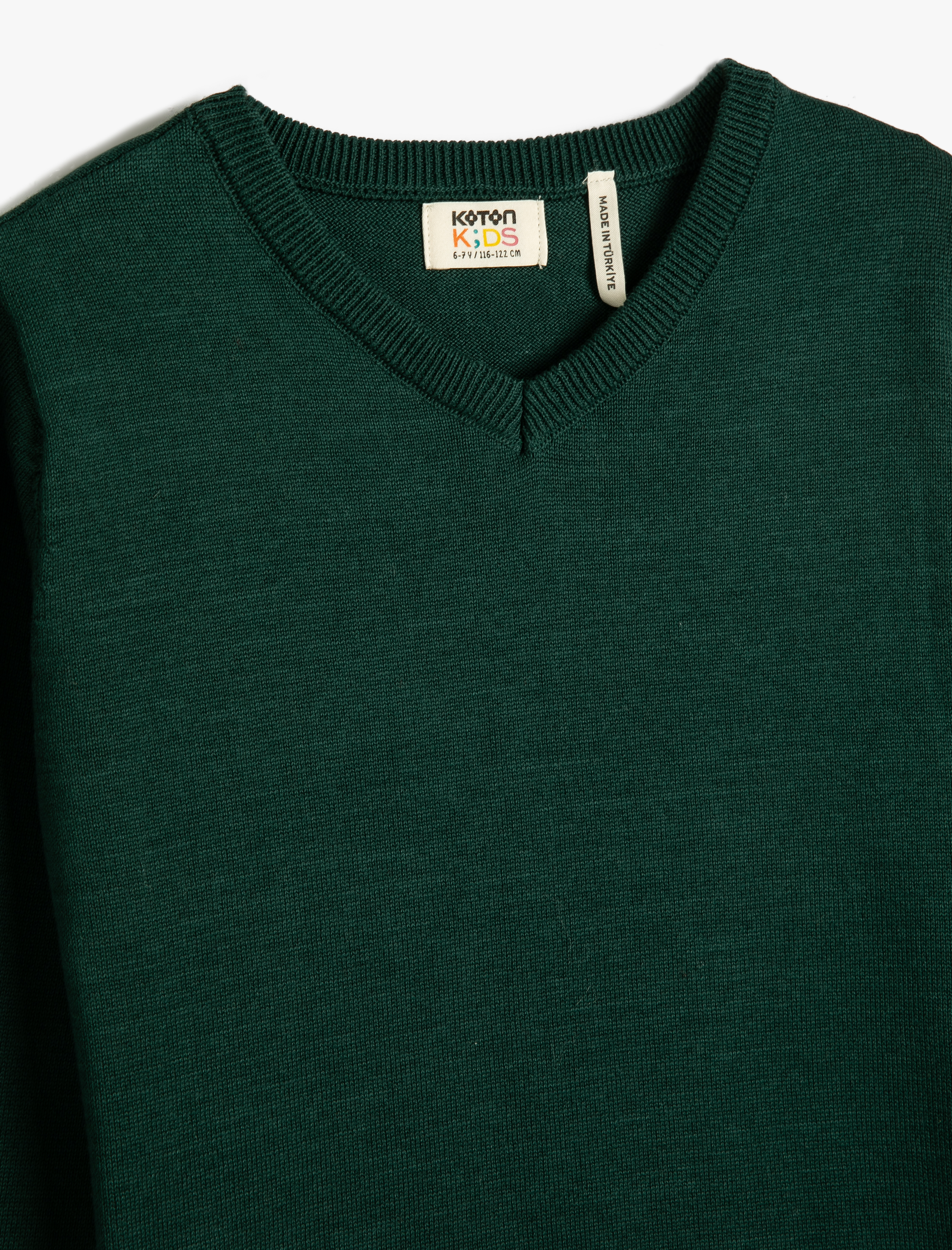  Erkek Çocuk Basic Kazak V Yaka Uzun Kollu Pamuklu