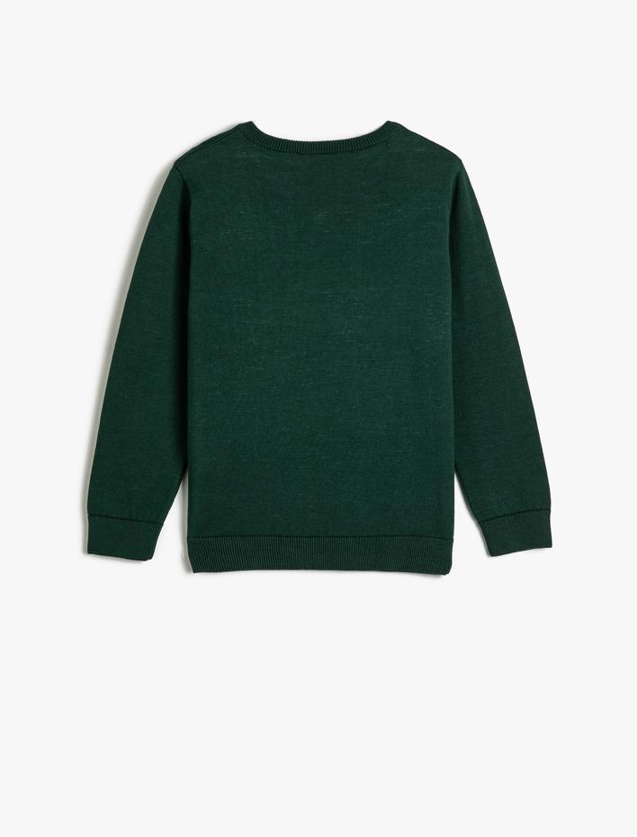 Erkek Çocuk Basic Kazak V Yaka Uzun Kollu Pamuklu