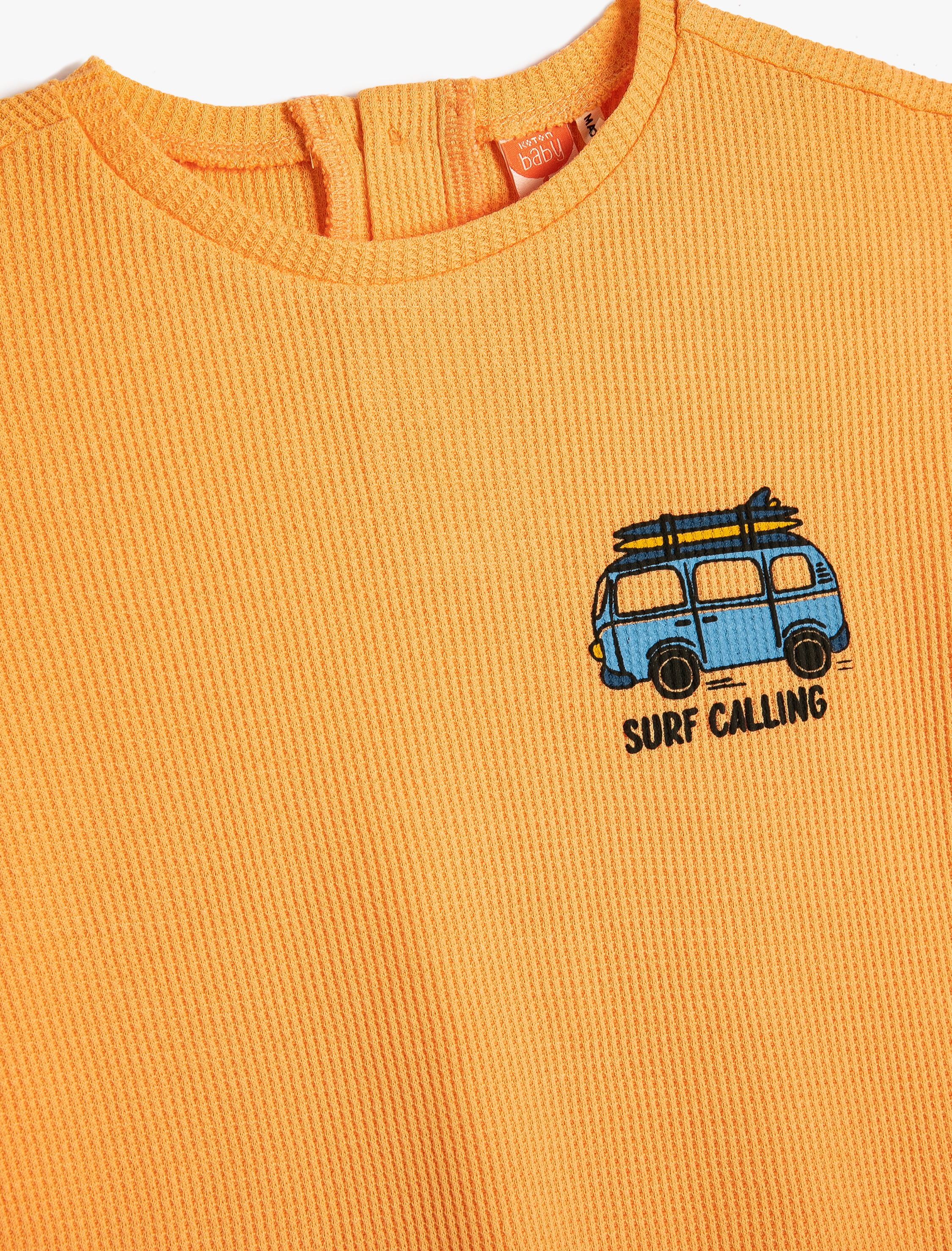  Erkek Bebek Tişört Bisiklet Yaka Kısa Kollu Araba Baskı Detaylı Pamuklu