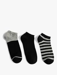 3-Pack Bootie Socks Set Geometric Detail