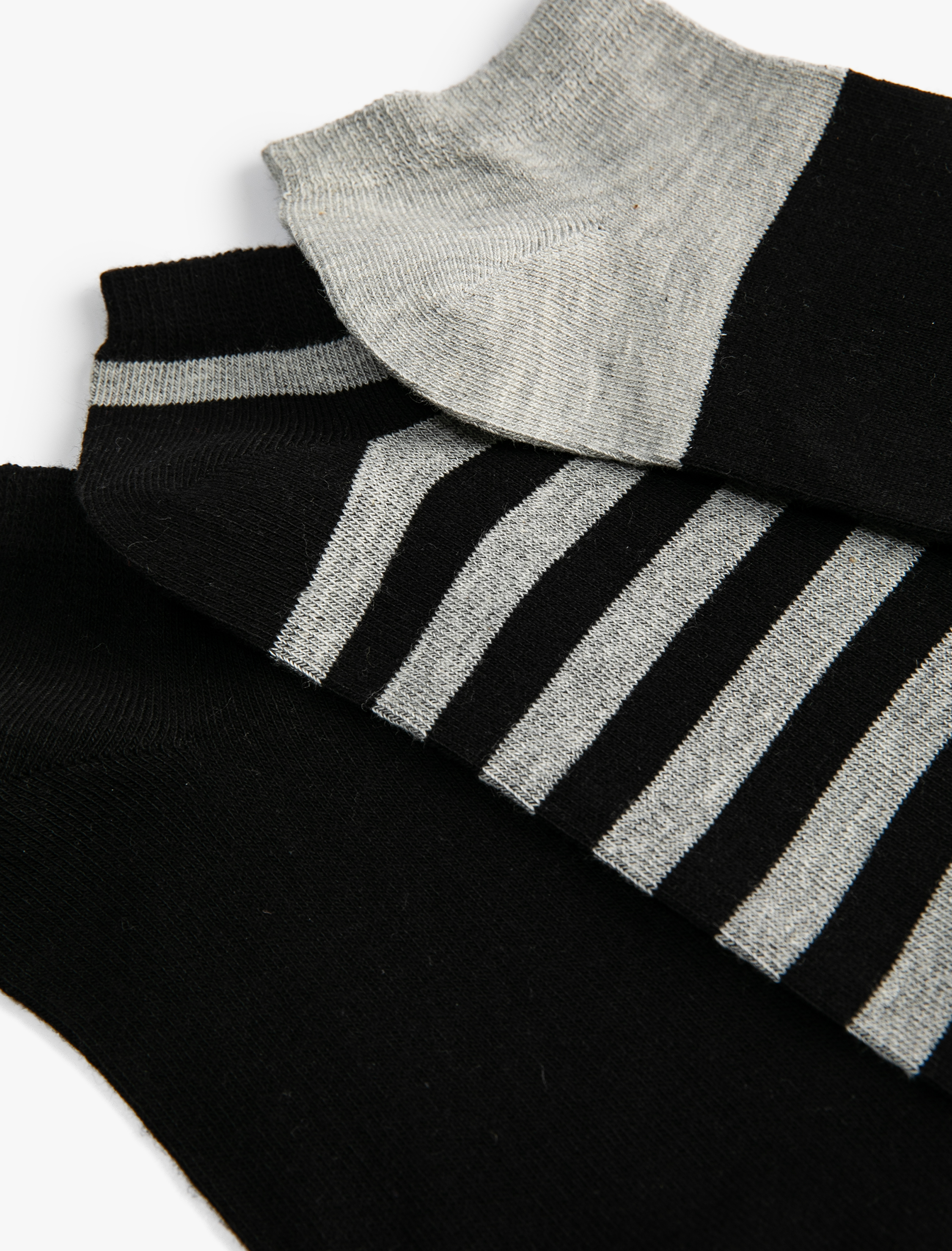  Erkek 3-Pack Bootie Socks Set Geometric Detail