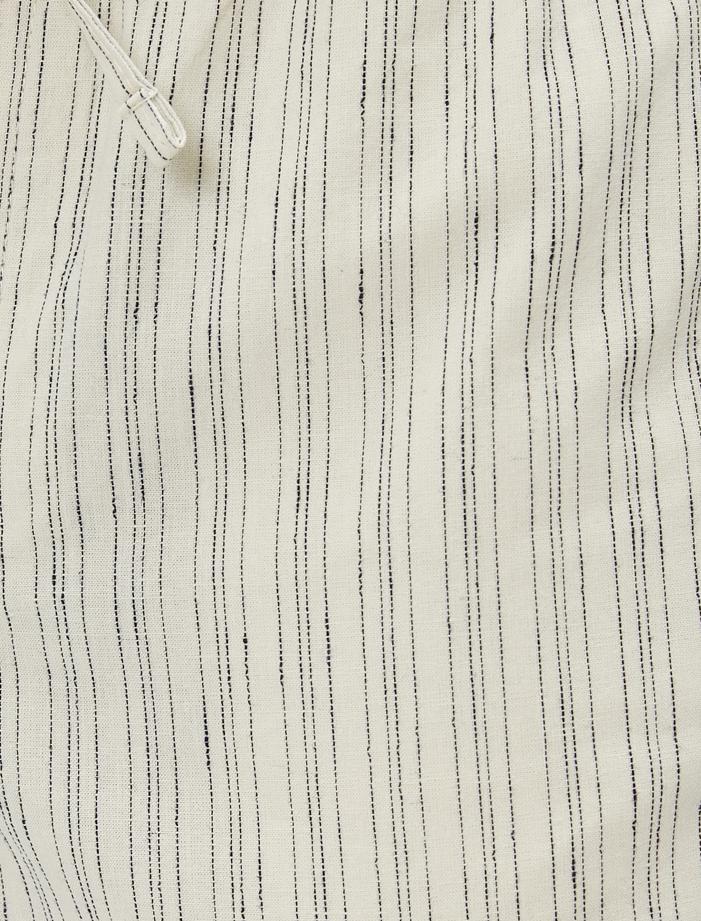   Keten Karışımlı Klasik Pantolon Beli Bağcıklı Cep Detaylı