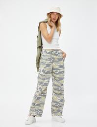 Pantolon Cep Detaylı Katlamalı Beli Lastikli Stoperli