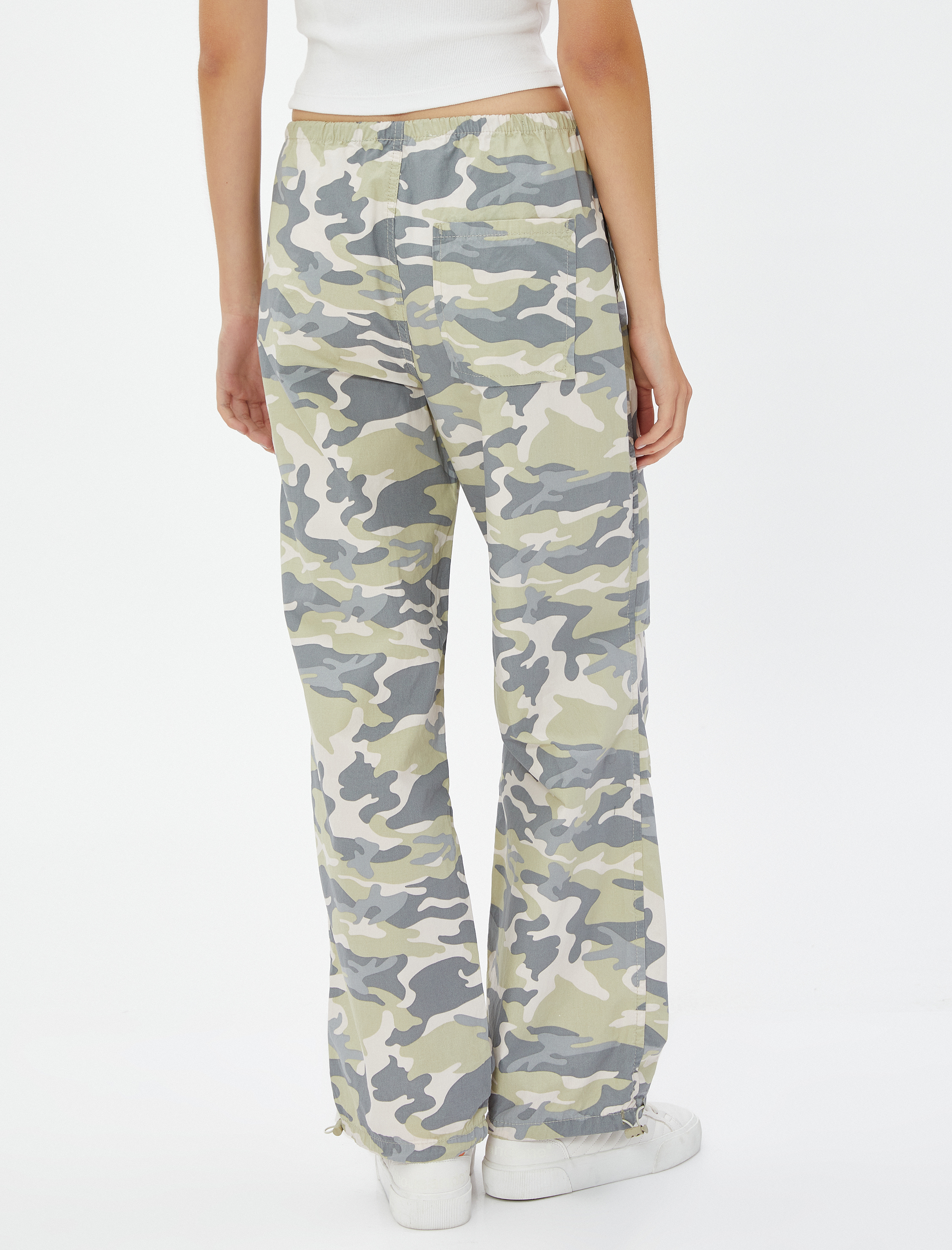   Pantolon Cep Detaylı Katlamalı Beli Lastikli Stoperli