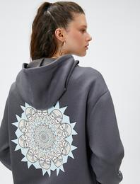 Rick and Morty Sweatshirt Oversize Sırt Baskılı Kapüşonlu Lisanslı