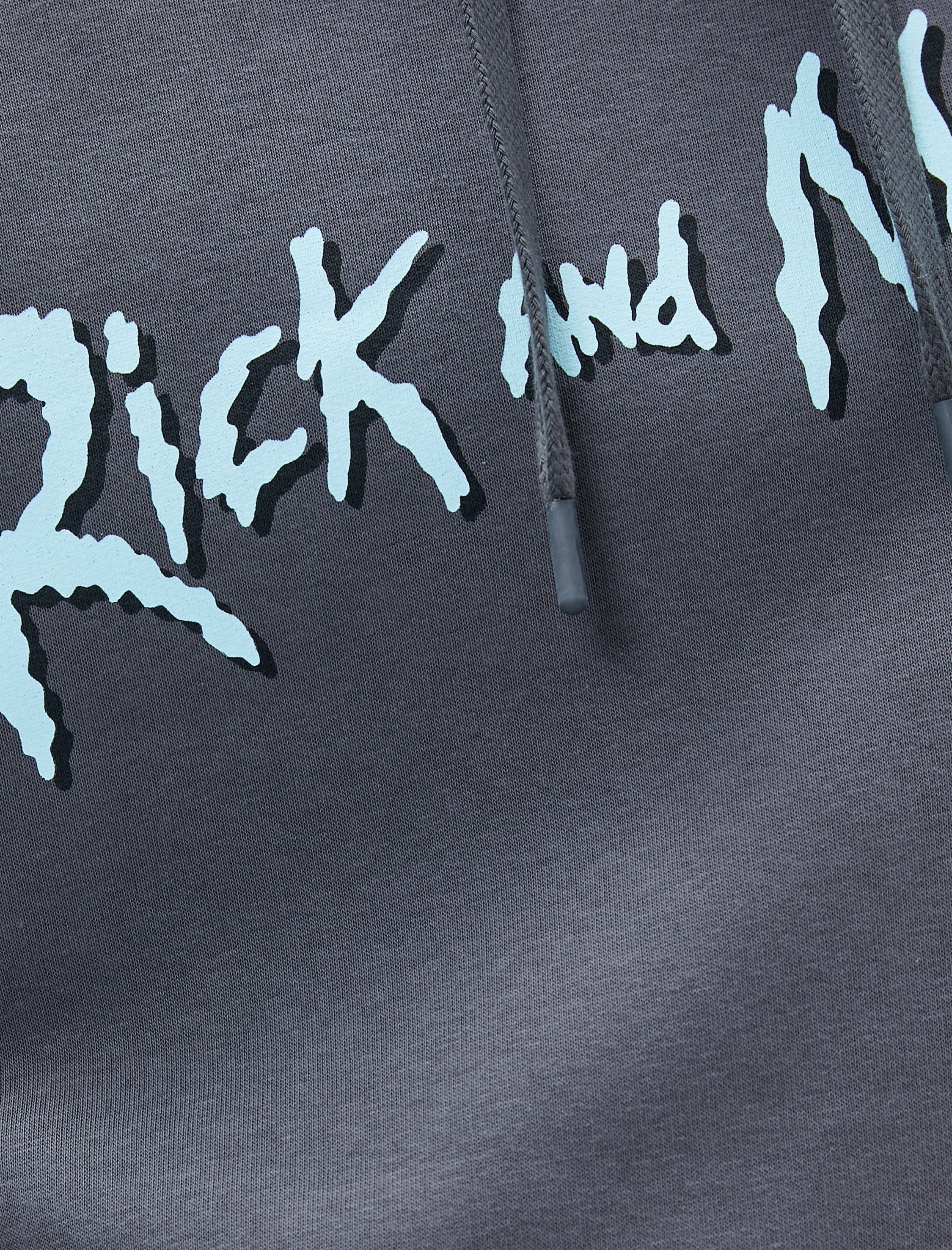   Şardonlu Rick and Morty Sweatshirt Oversize Sırt Baskılı Kapüşonlu Lisanslı