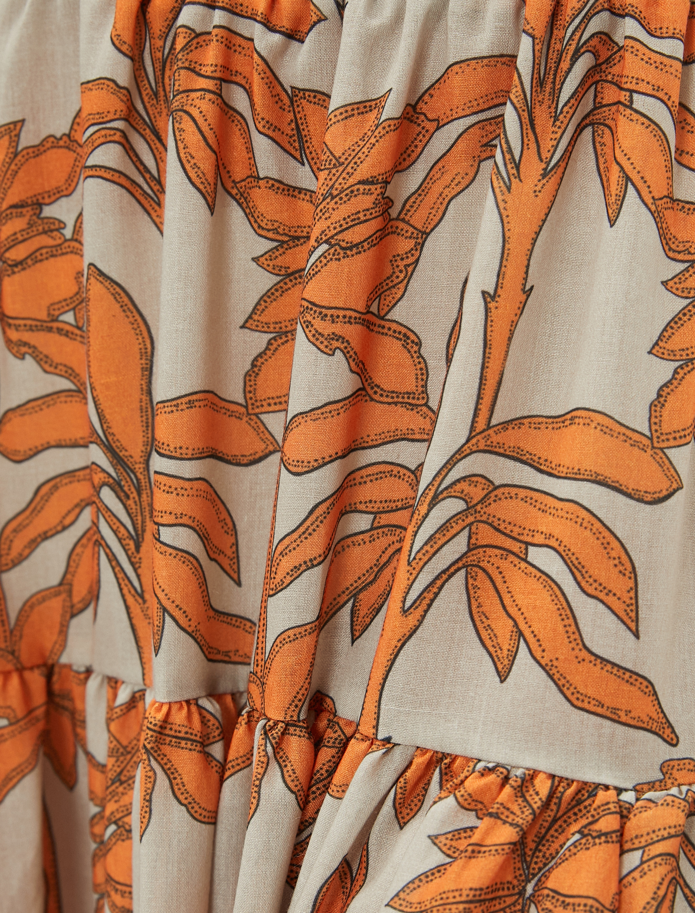   Melis Ağazat X Koton - Yırtmaçlı Çiçekli Katlı Midi Etek