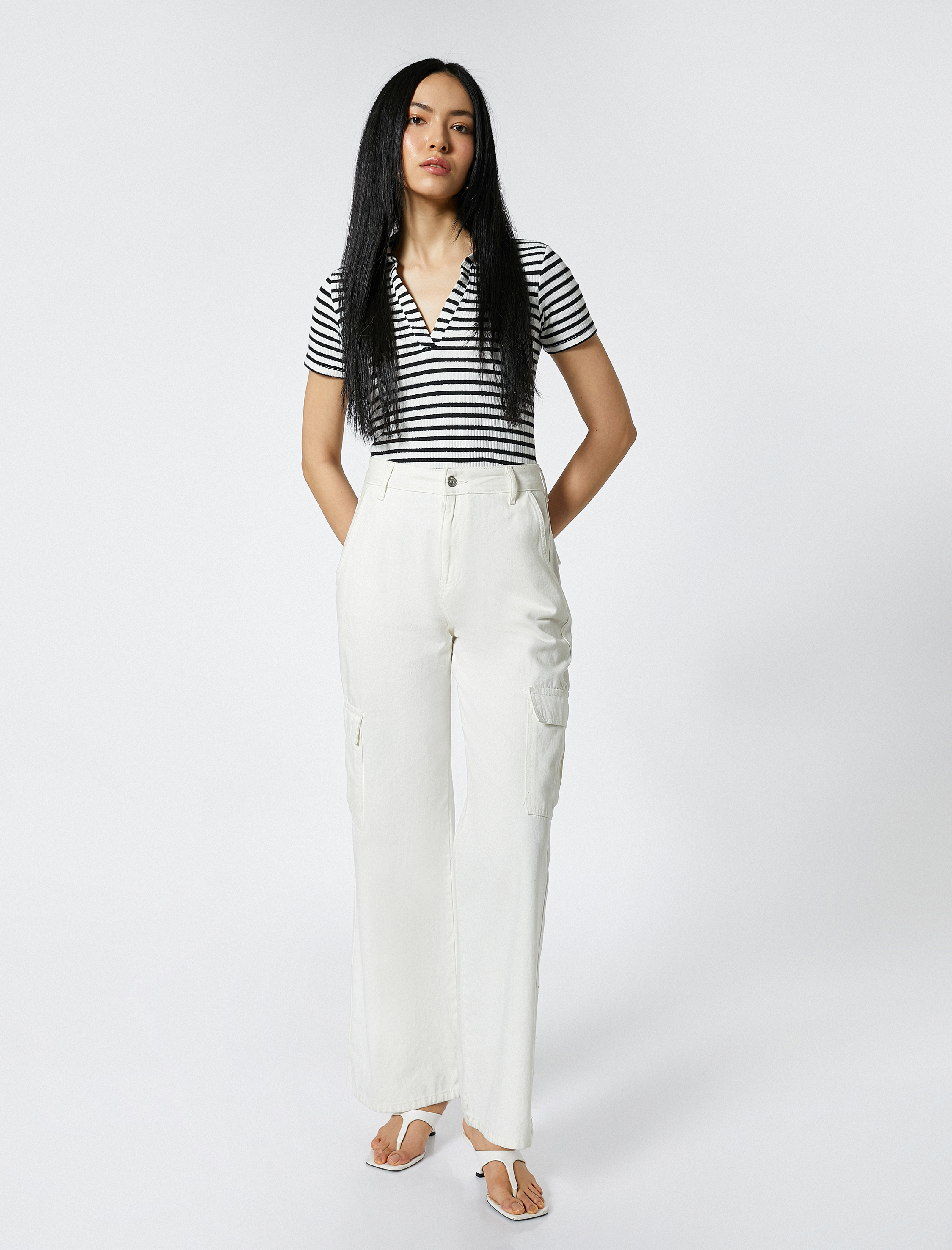 Polo Yaka Tişört Dar Kesim Kısa Kollu