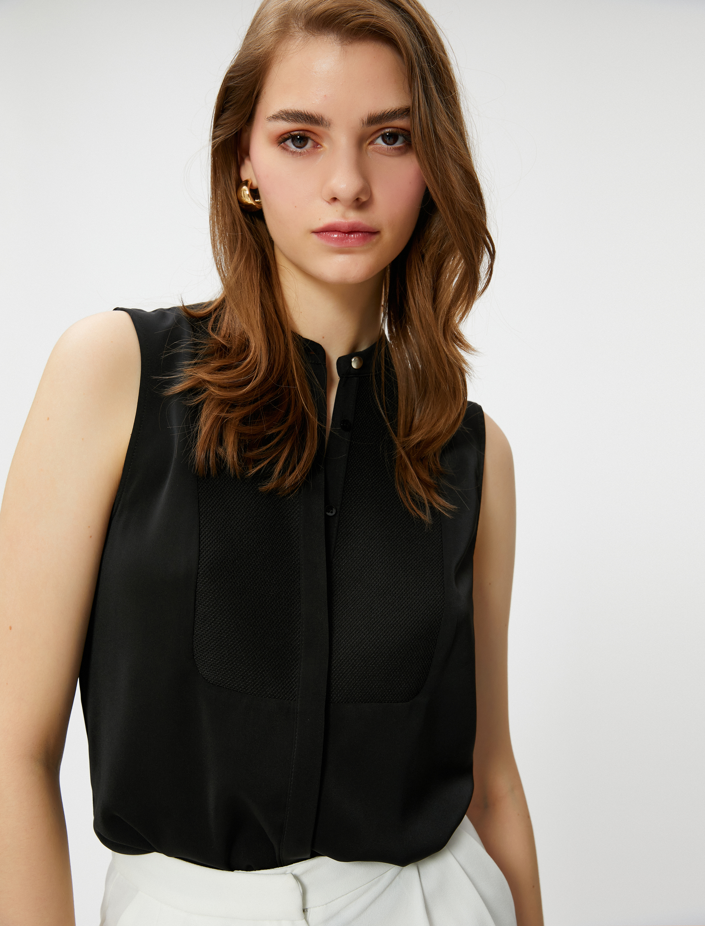   Kolsuz Gömlek Hakim Yaka Gizli Düğmeli