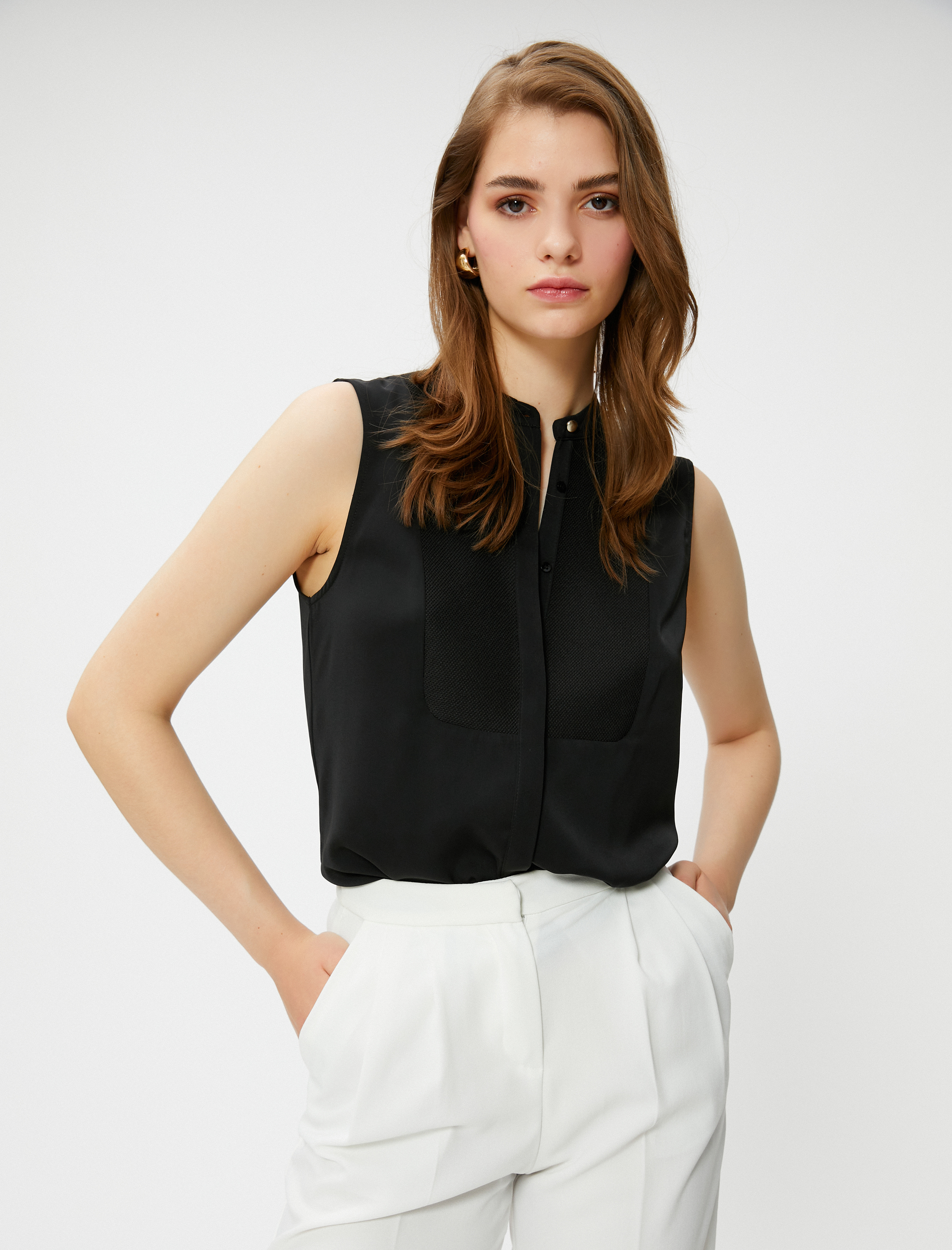   Kolsuz Gömlek Hakim Yaka Gizli Düğmeli