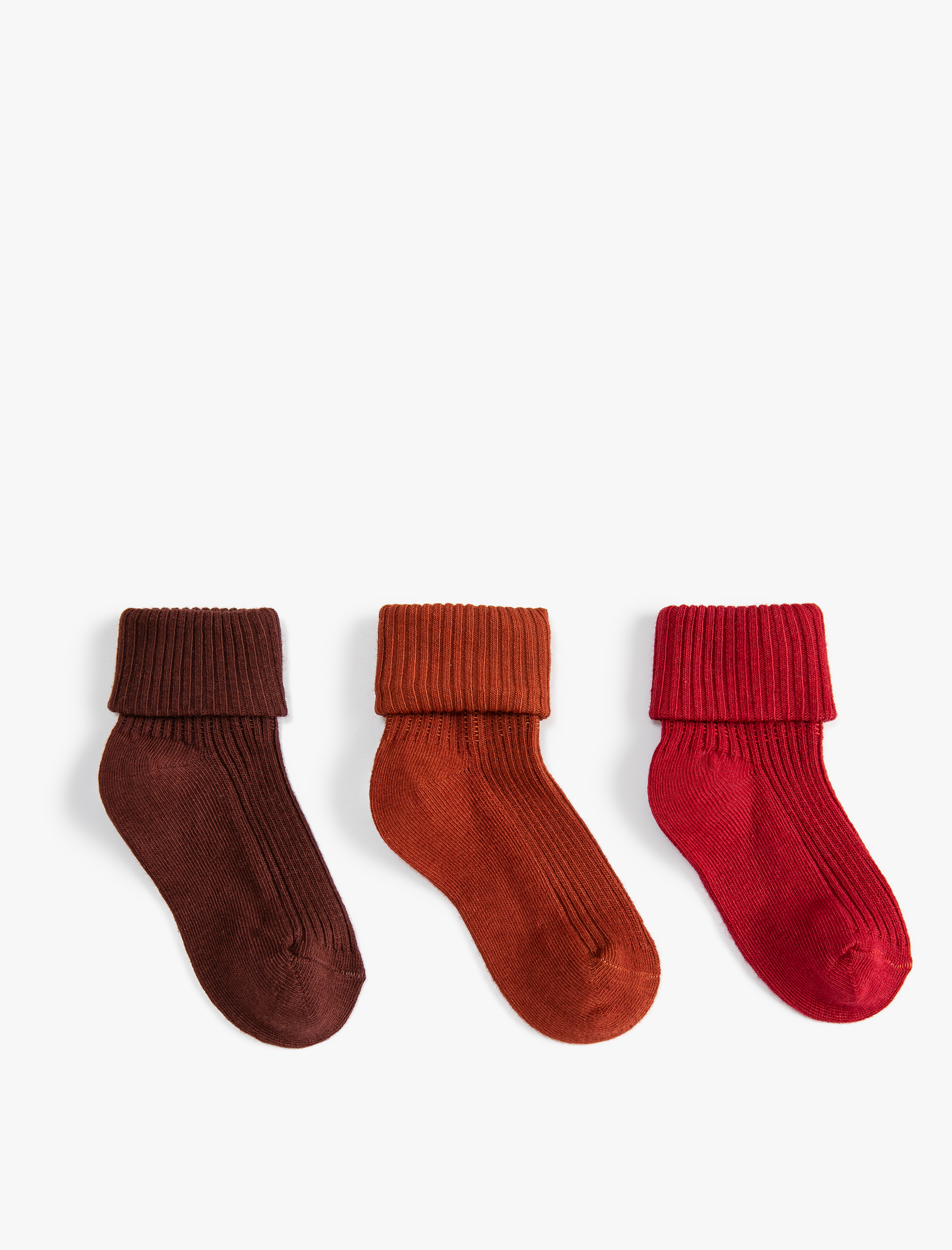 Kız Bebek 3’lü Basic Çorap Seti Pamuk Karışımlı