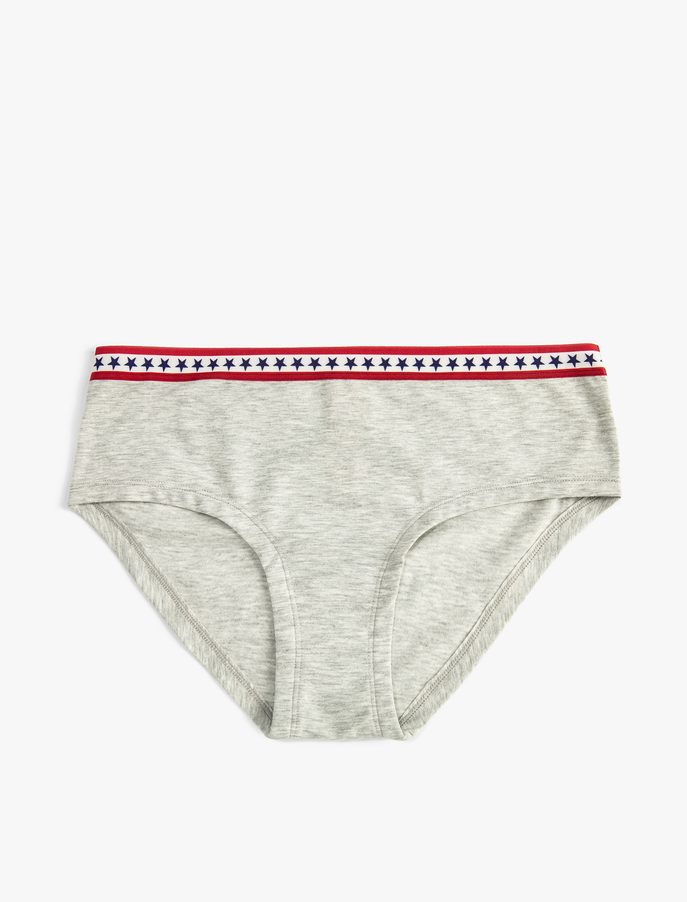   Hipster Külot Basic Yıldız Detaylı Ribanalı