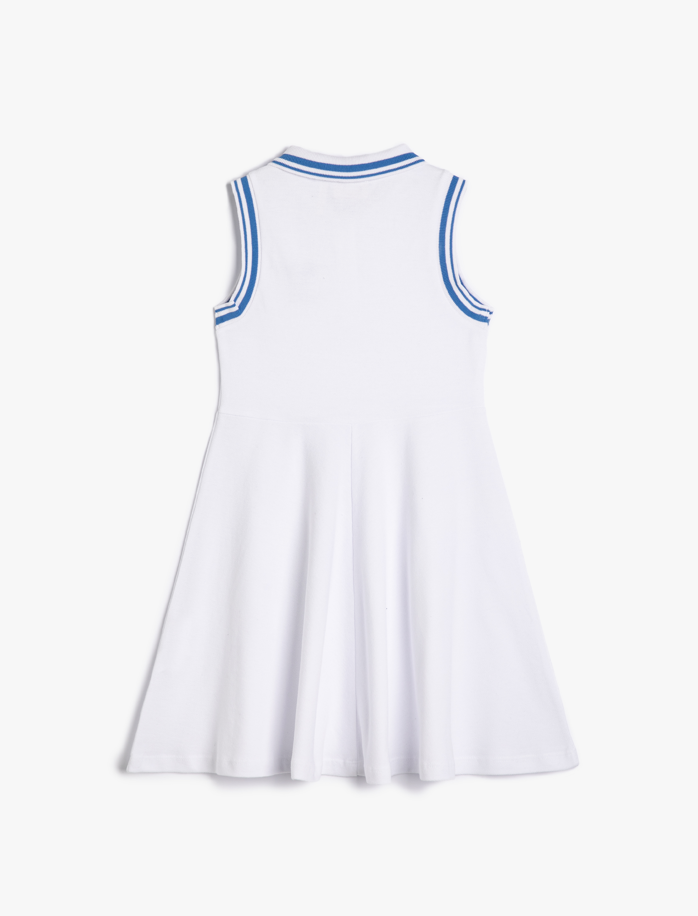  Kız Çocuk Tenis Elbisesi Kolsuz Polo Yaka Pamuklu