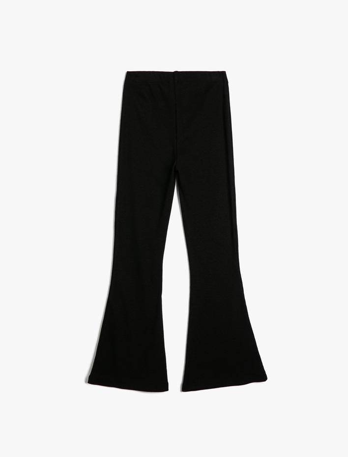 Kız Çocuk Basic İspanyol Paça Pantolon Beli Lastikli