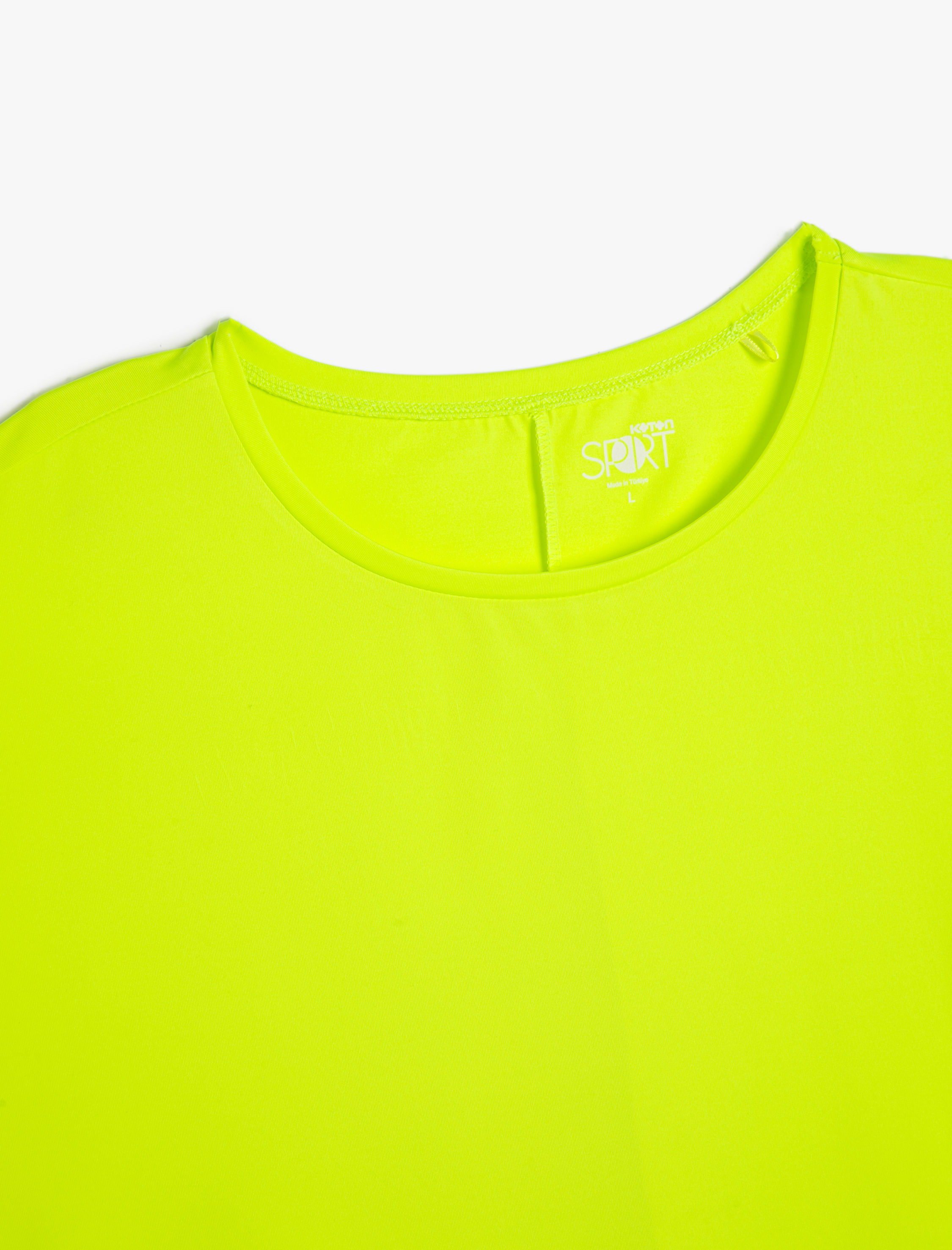   Basic Spor Tişört Yarasa Kol Bisiklet Yaka