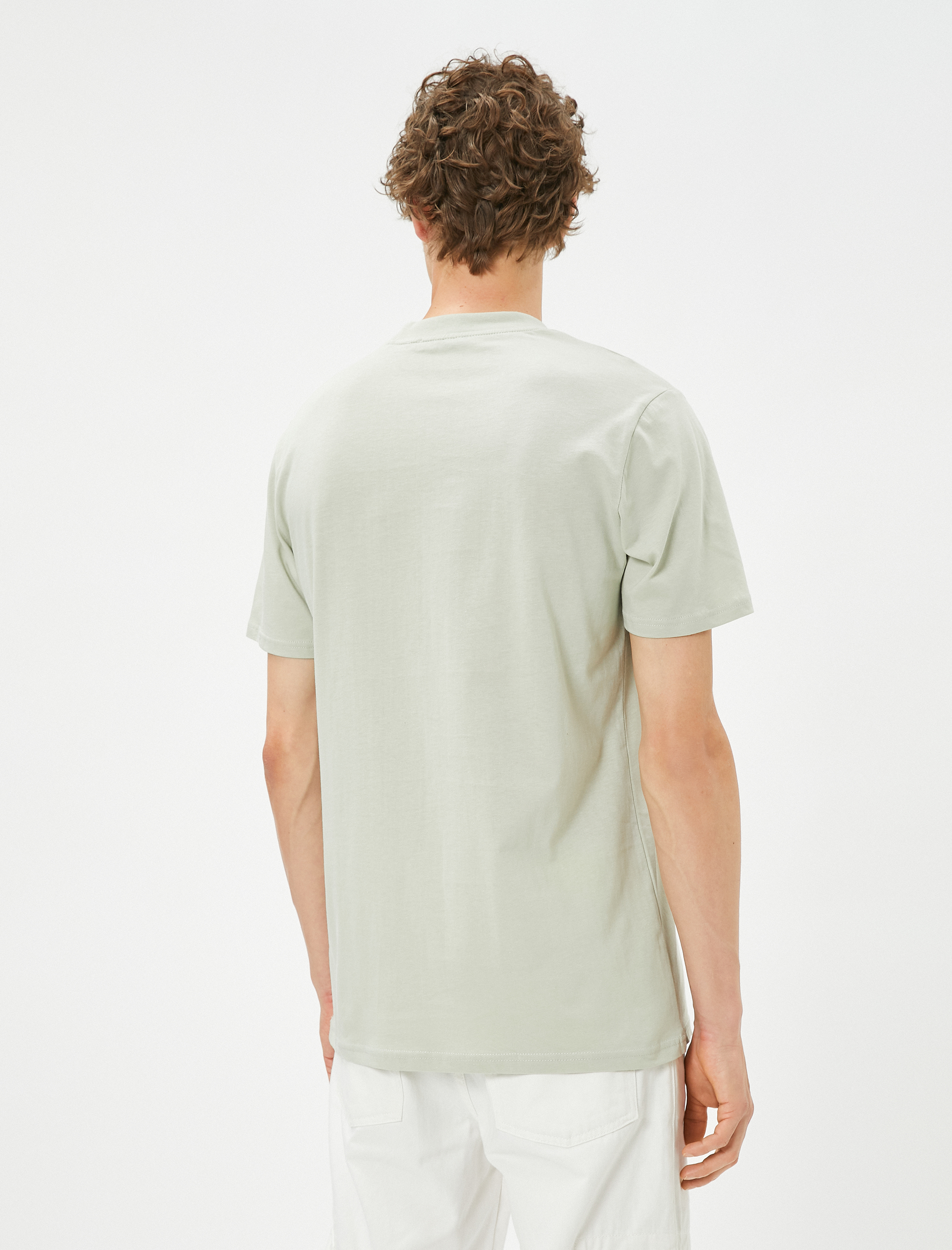   Basic Tişört Slim Fit Bisiklet Yaka Pamuklu