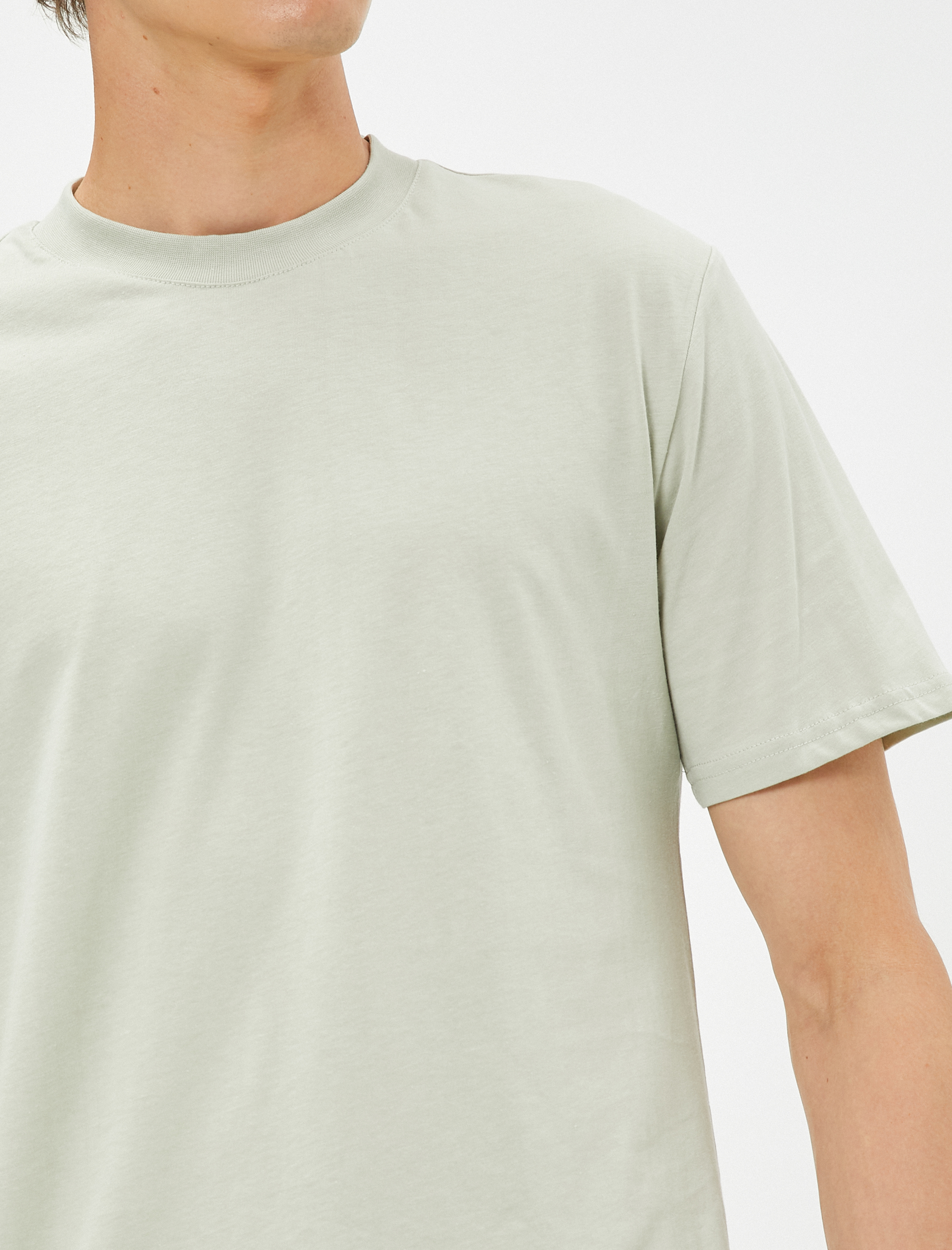   Basic Tişört Slim Fit Bisiklet Yaka Pamuklu