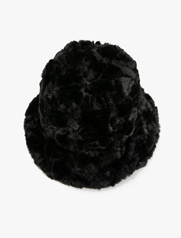 Kadın Kışlık Peluş Bucket Şapka