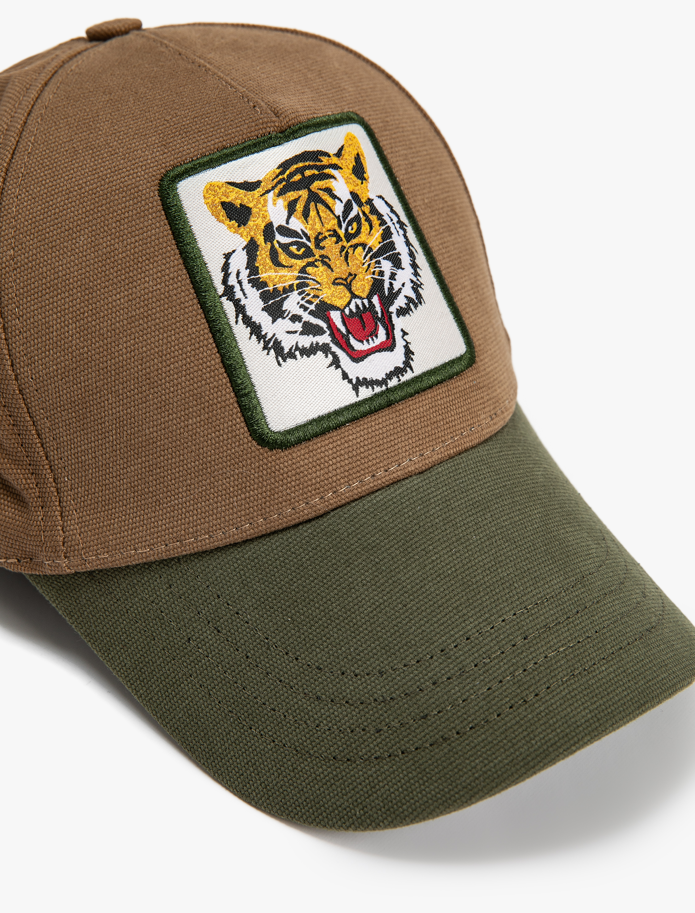  Erkek Kep Şapka Kaplan İşlemeli Çok Renkli Pamuklu