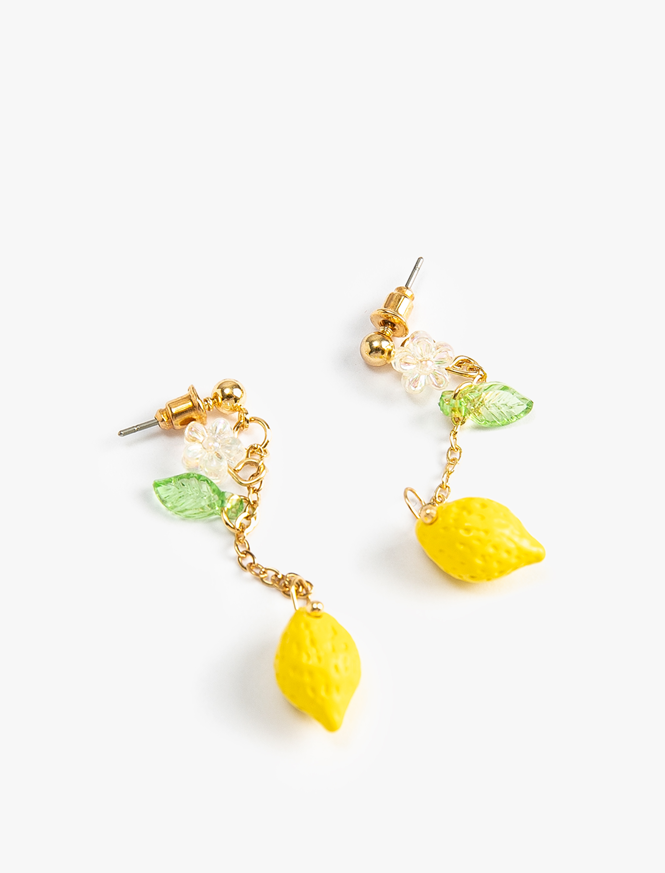  Kadın Sallantılı Küpe Limon Boncuk Detaylı