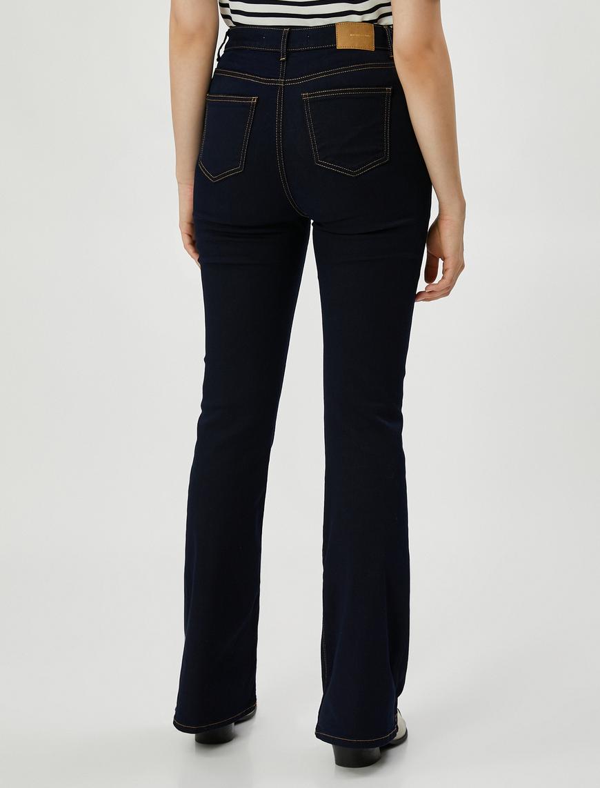   İspanyol Kot Pantolon Normal Bel - Flare Jean