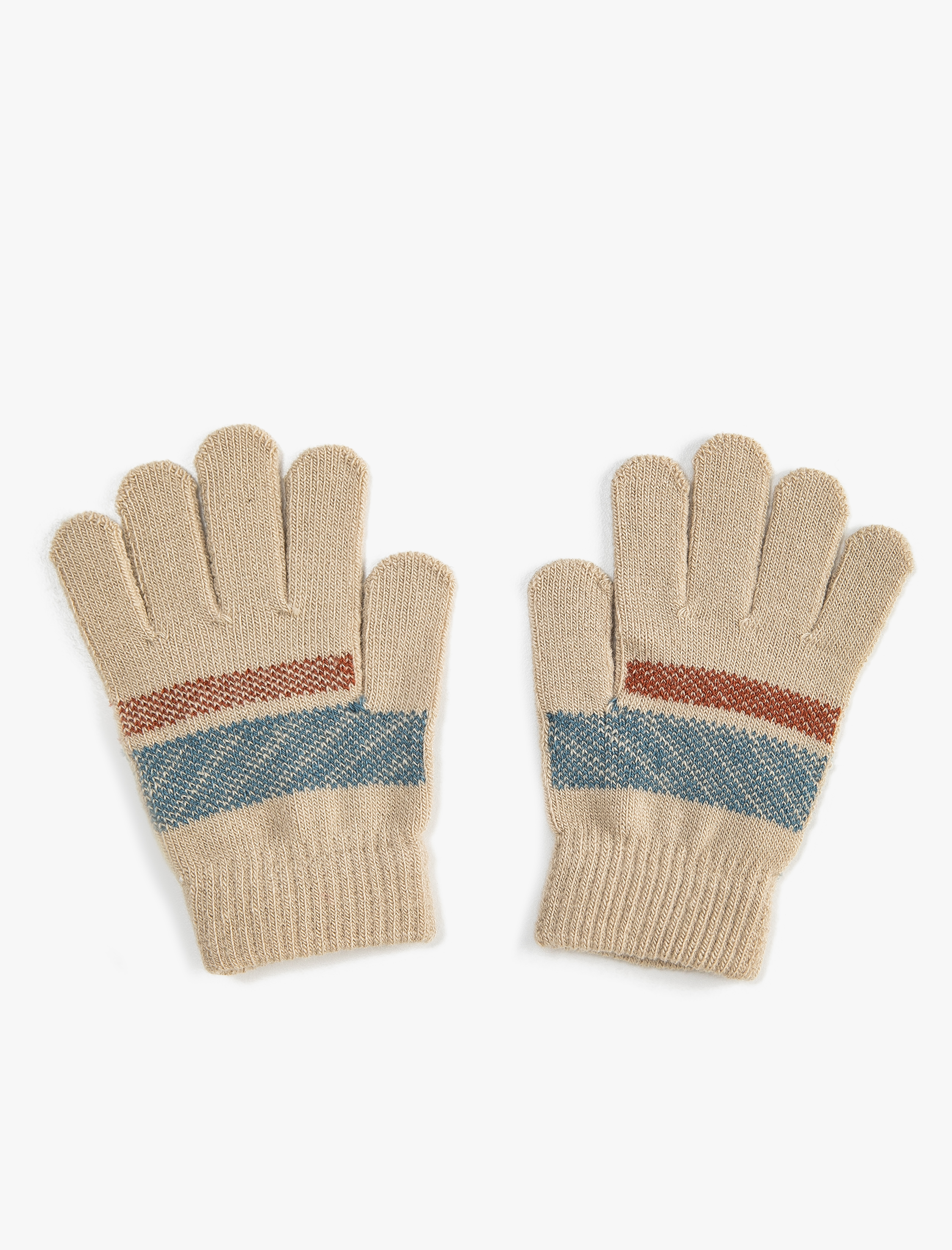  Erkek Çocuk Triko Eldiven Dinozor Desenli