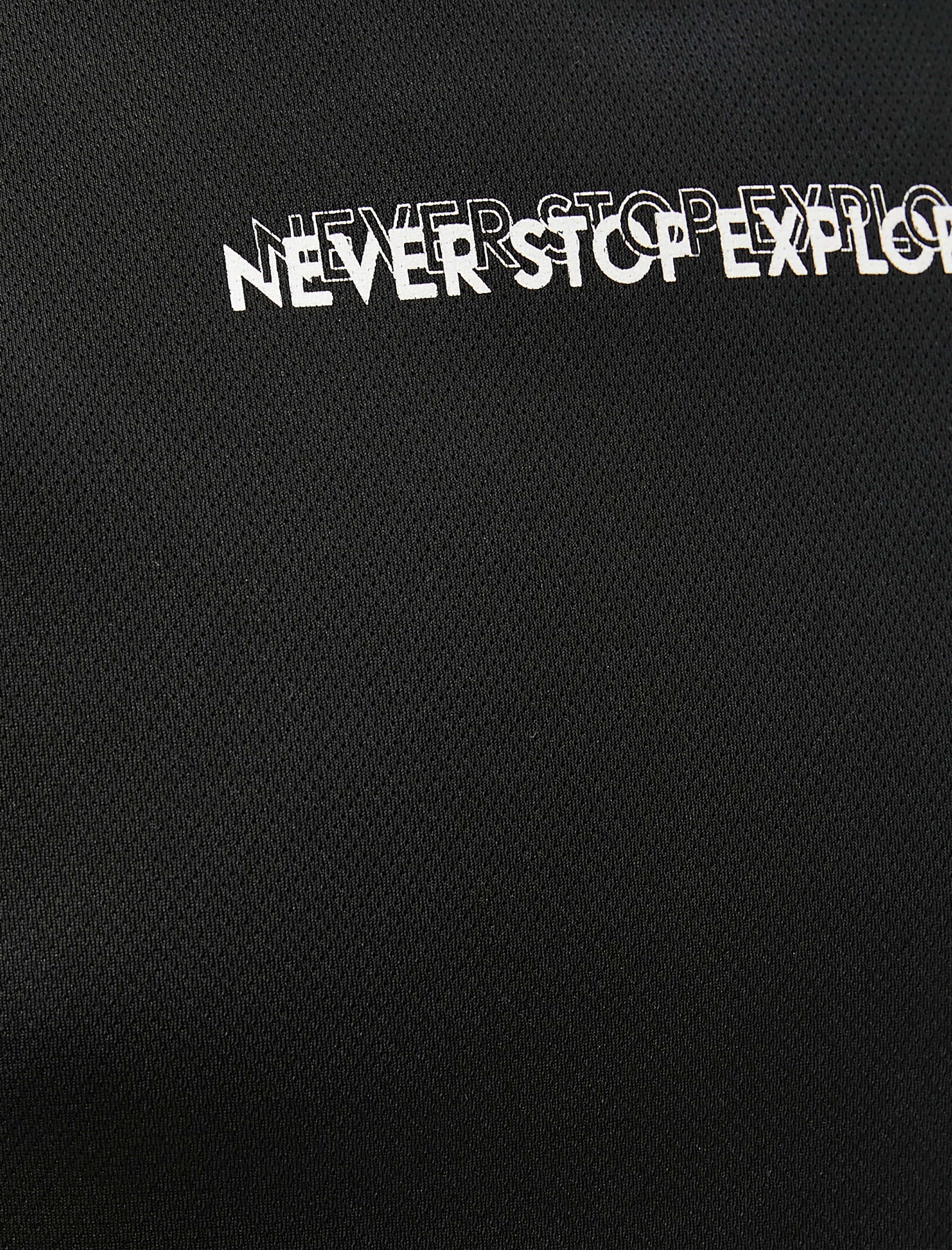   Spor Tişört Slogan Baskılı Bisiklet Yaka Reglan Kol