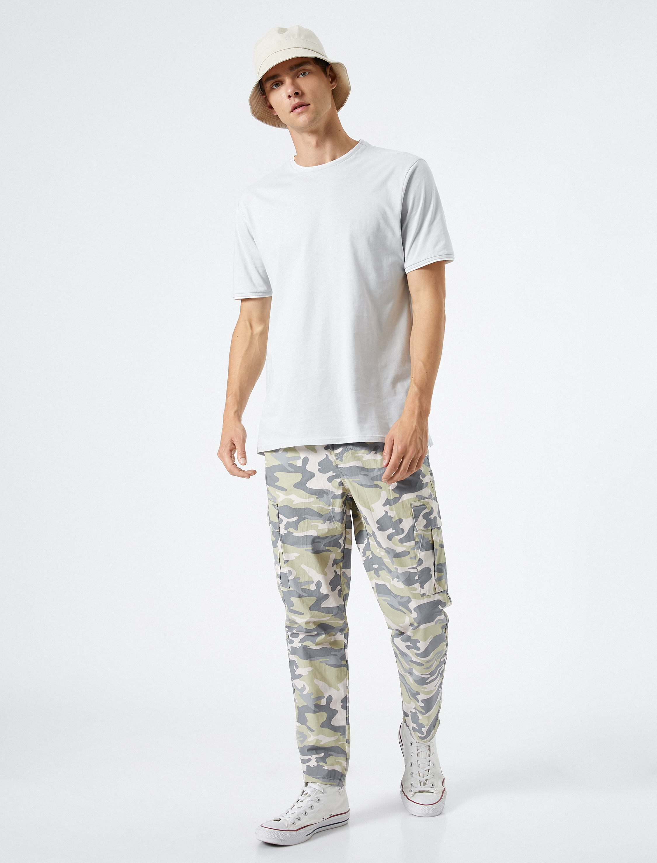   Basic Tişört Bisiklet Yaka Kısa Kollu Pamuklu