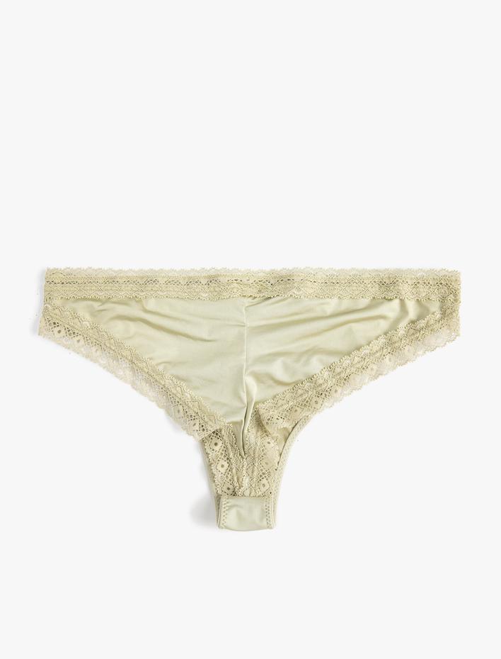  Brazilian Külot Dantel Detaylı Saten