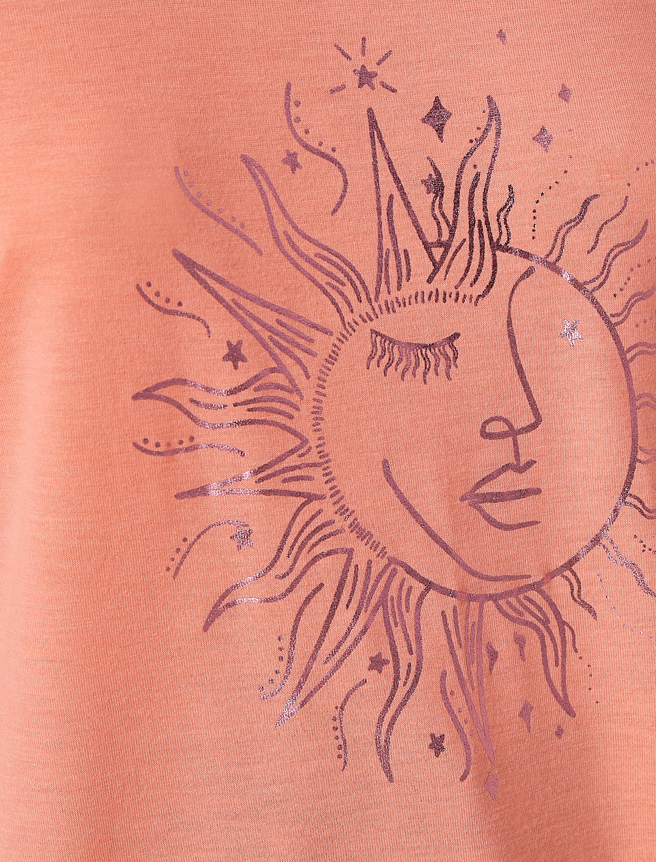   Bisiklet Yaka Kısa Kollu Baskılı Tişört