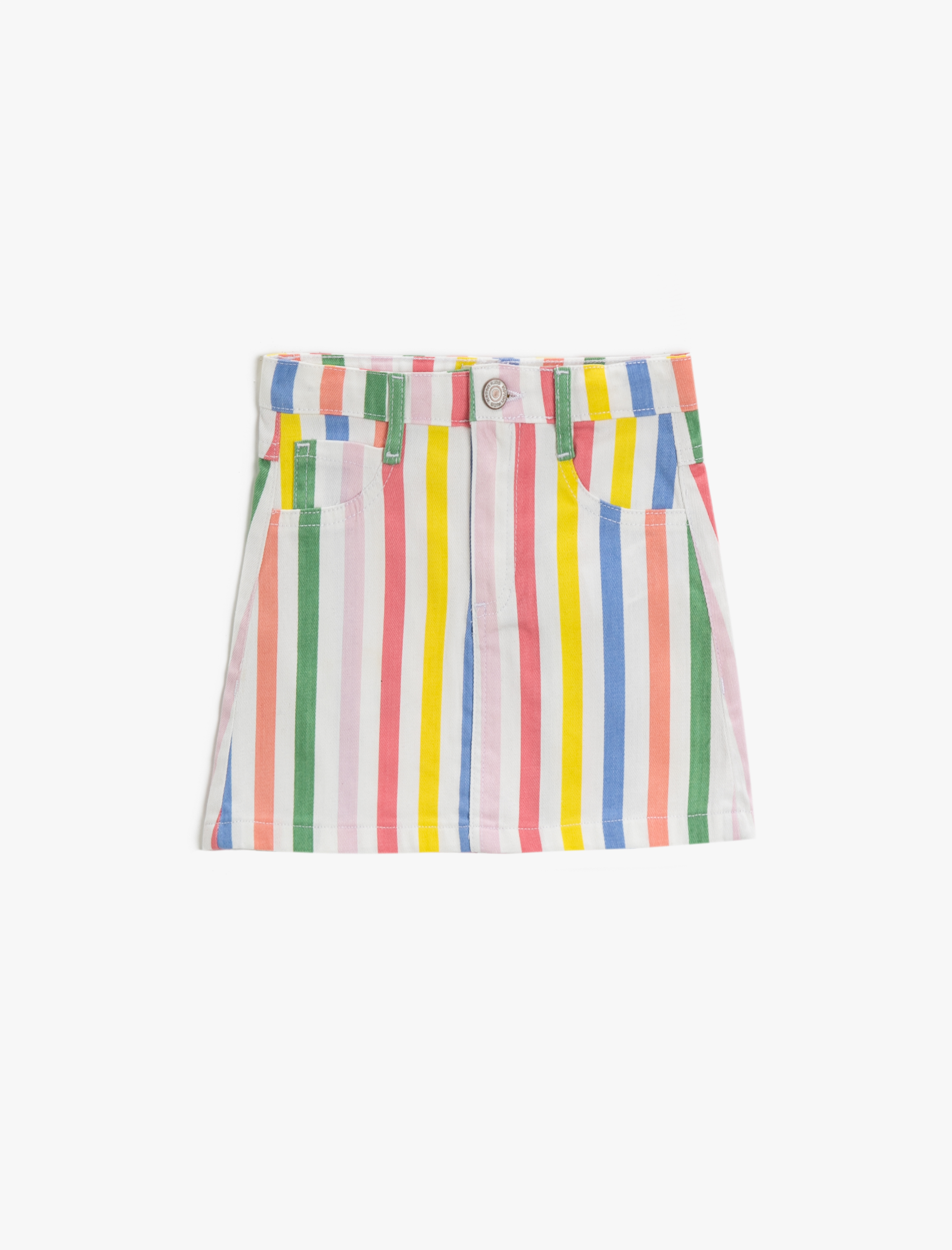  Kız Çocuk Çizgili Etek Pamuklu