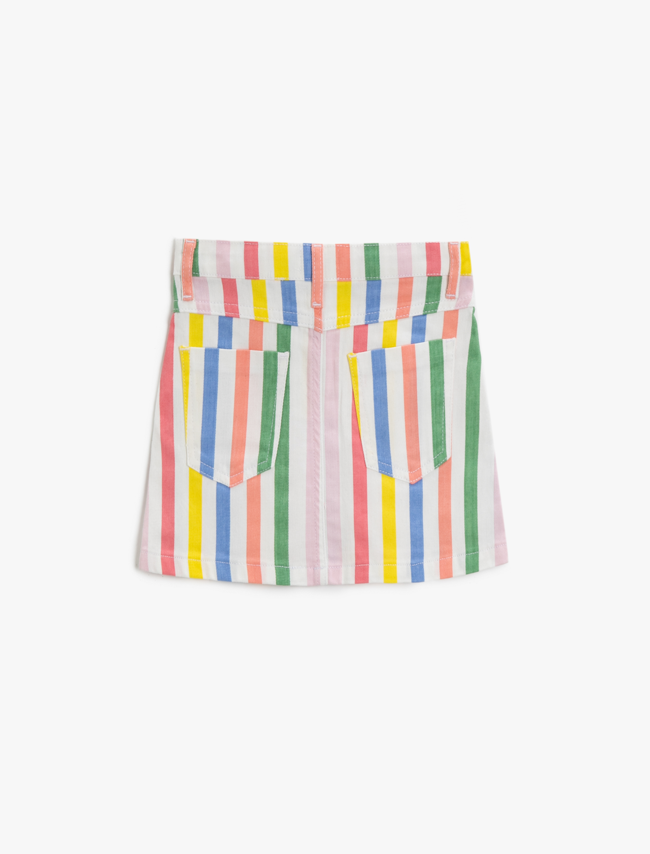  Kız Çocuk Çizgili Etek Pamuklu