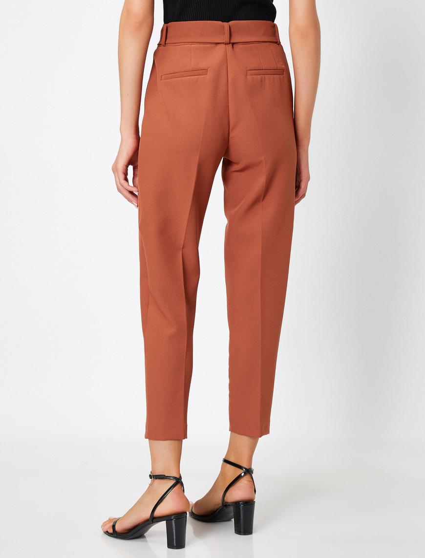   Kemerli Crop Pantolon